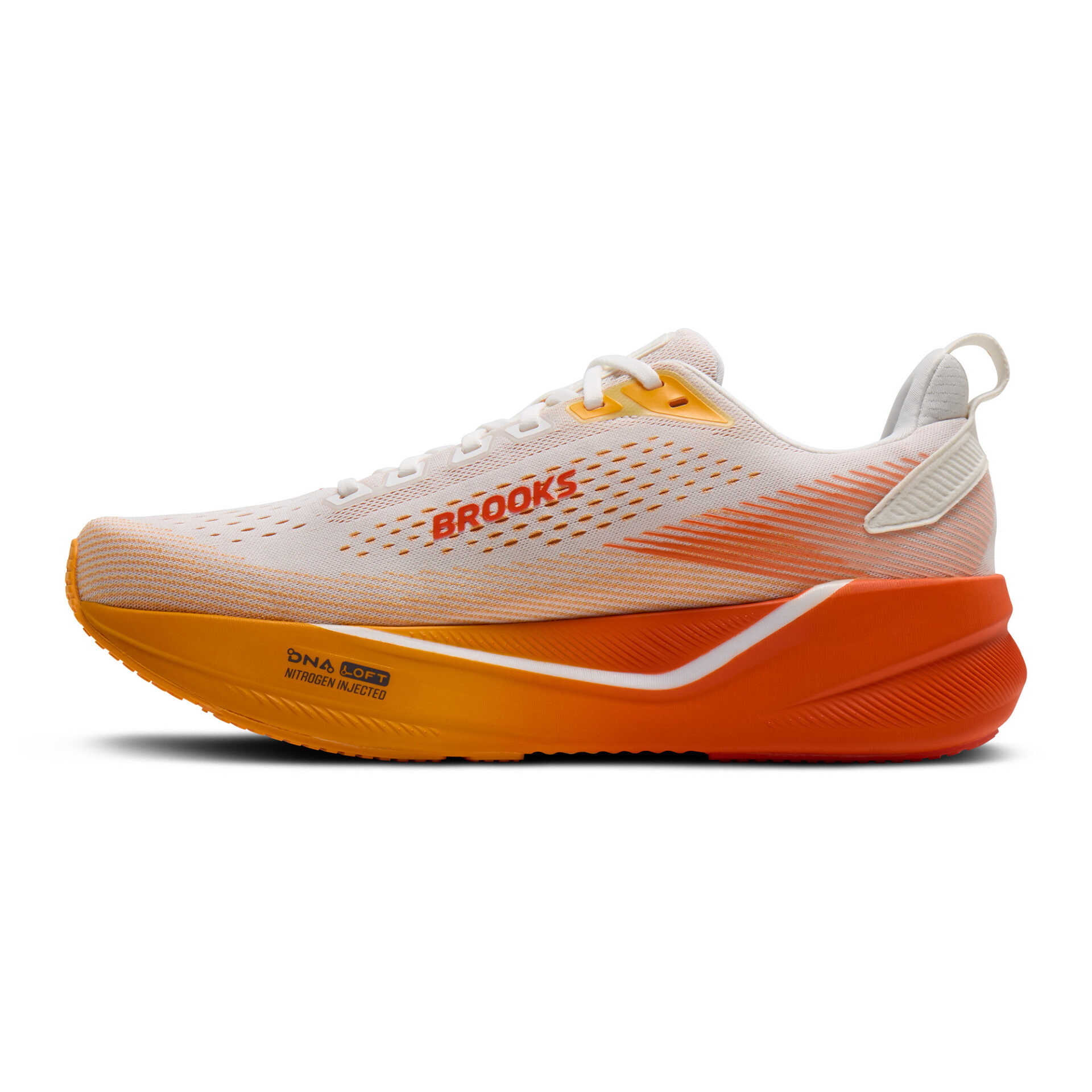Brooks Men's Ghost Max 4 - White/Orange/Red - Image 2