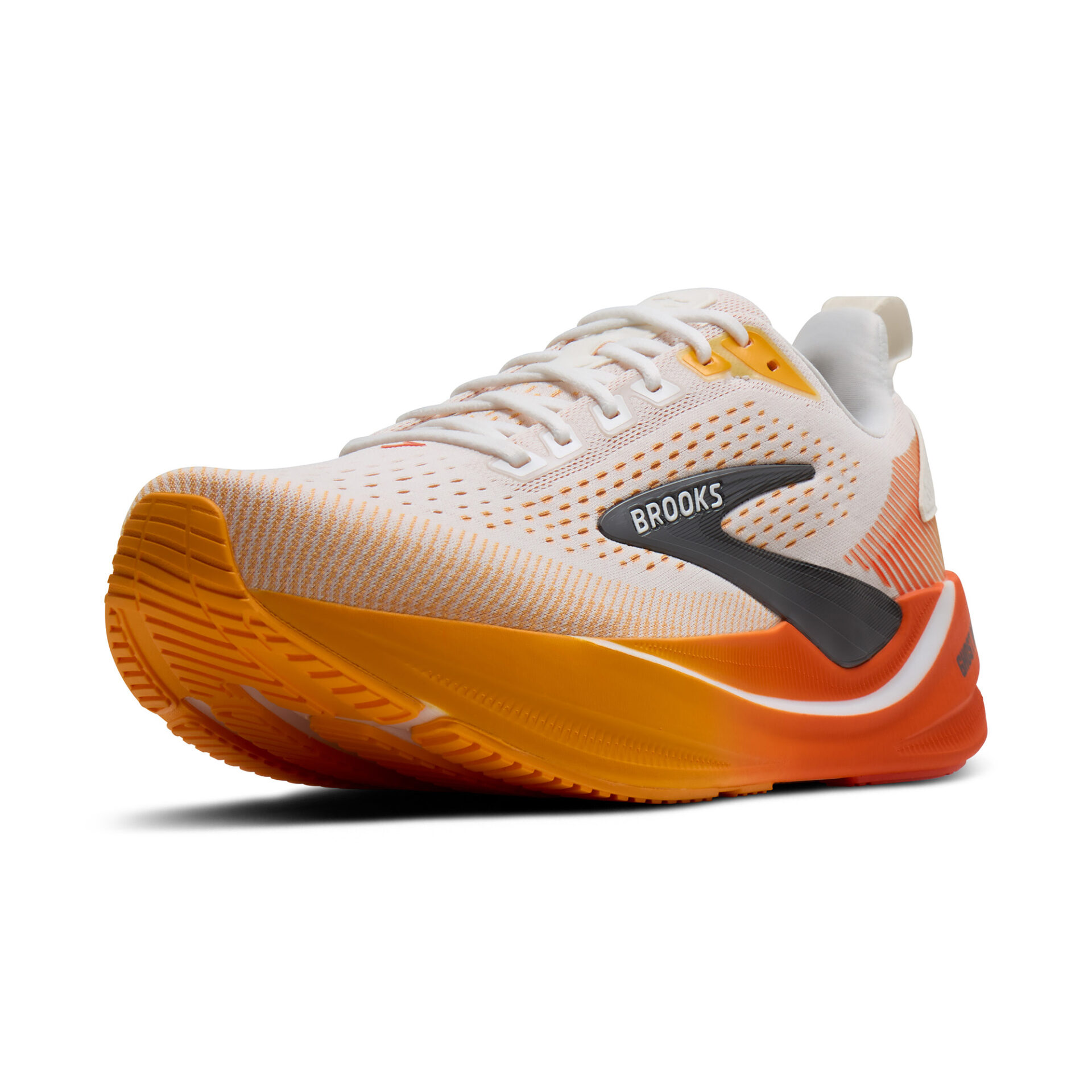 Brooks Men's Ghost Max 4 - White/Orange/Red - Image 4