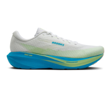 Brooks Men's Ghost Amp - White/Blue/Paradise Green