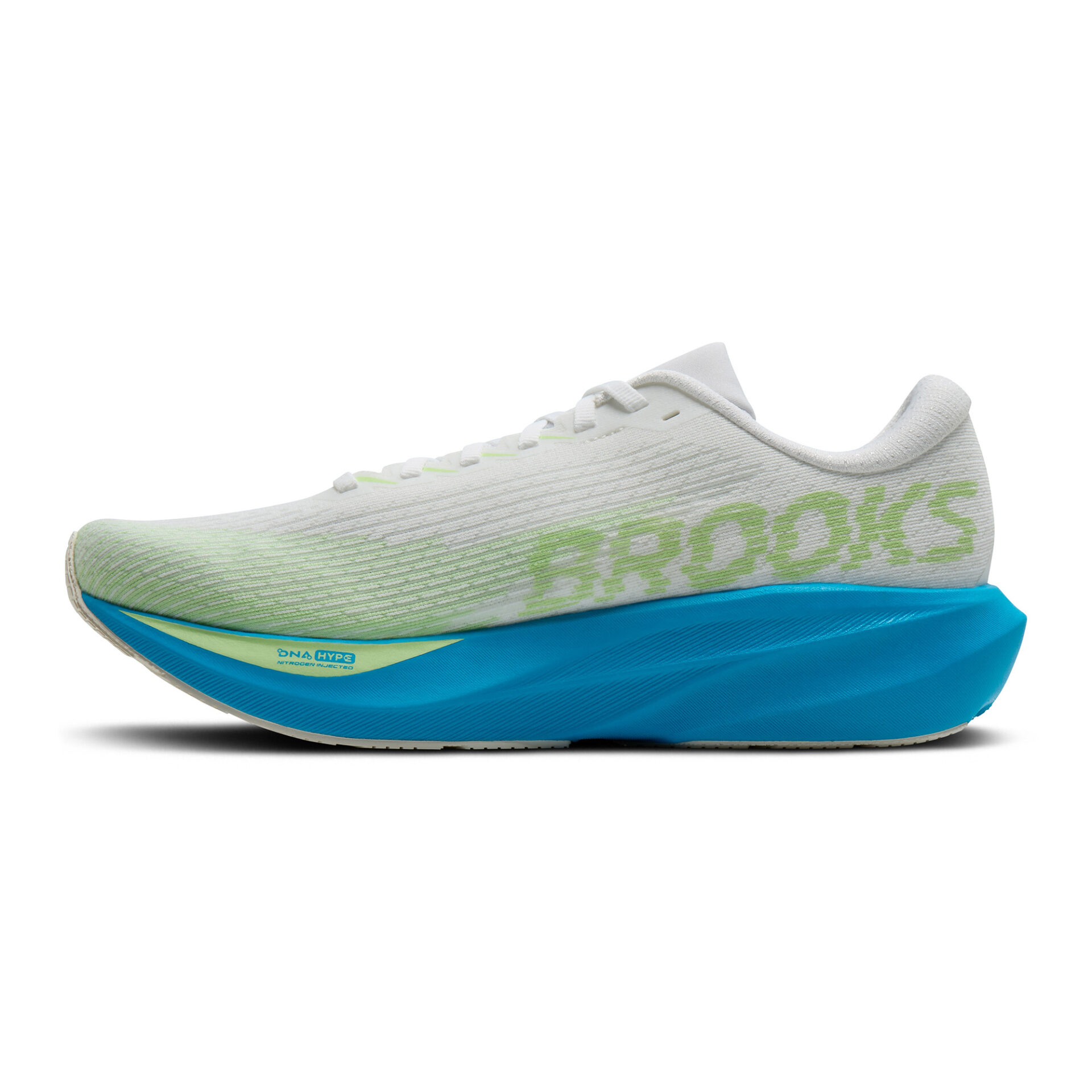 Brooks Men's Ghost Amp - White/Blue/Paradise Green - Image 2