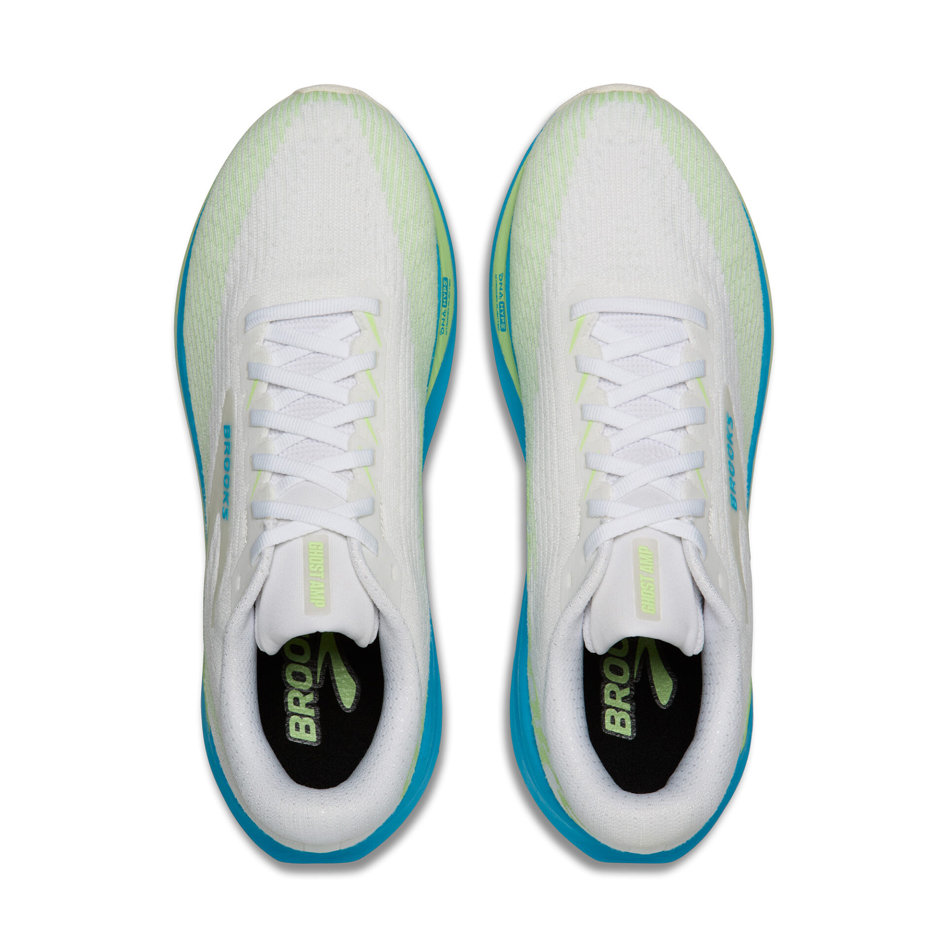 Brooks Men's Ghost Amp - White/Blue/Paradise Green - Image 5
