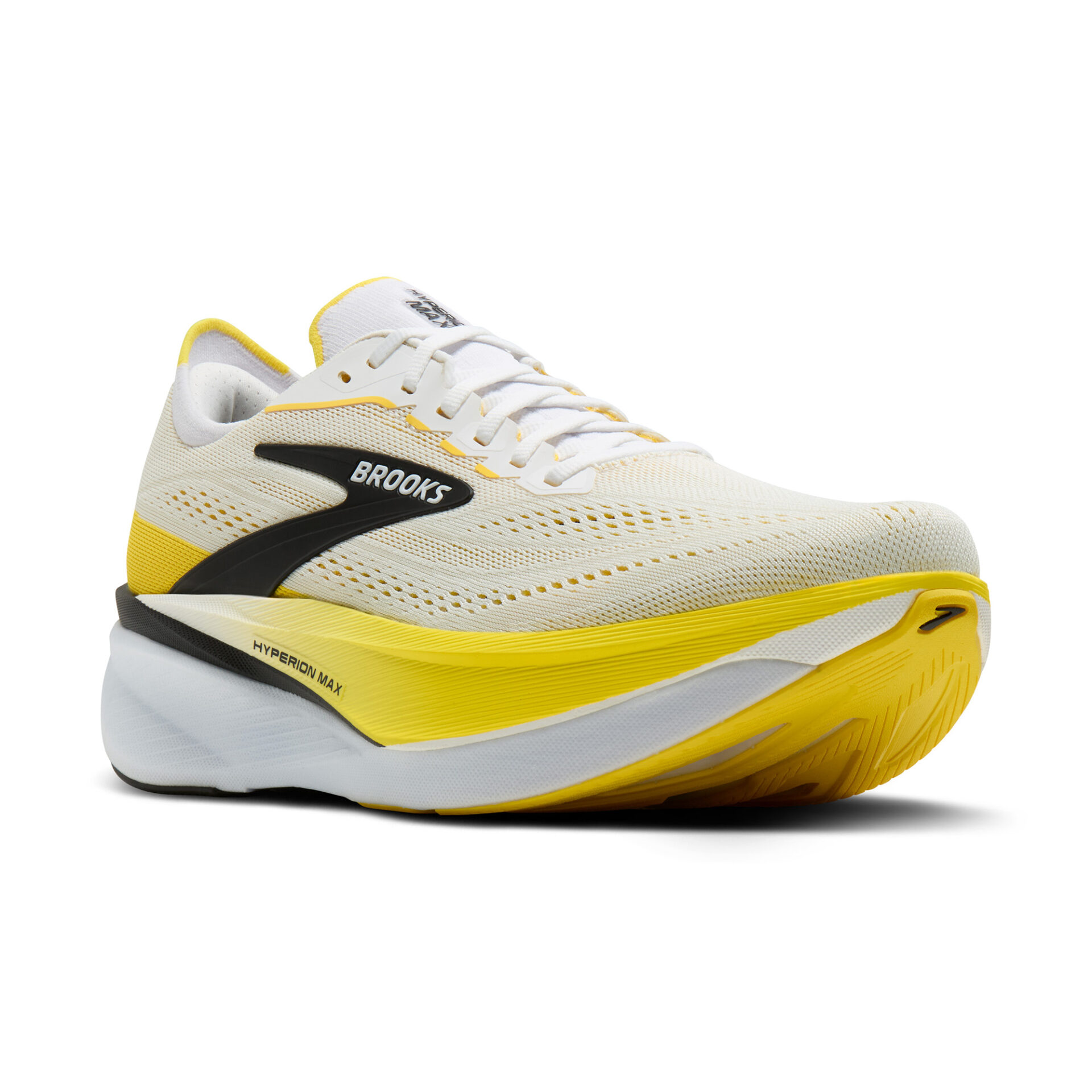 Brooks Men's Hyperion Max 4 - White/Cyber Yellow/Black - Image 3
