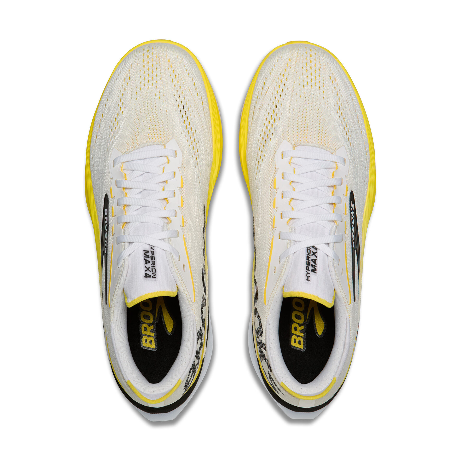 Brooks Men's Hyperion Max 4 - White/Cyber Yellow/Black - Image 5