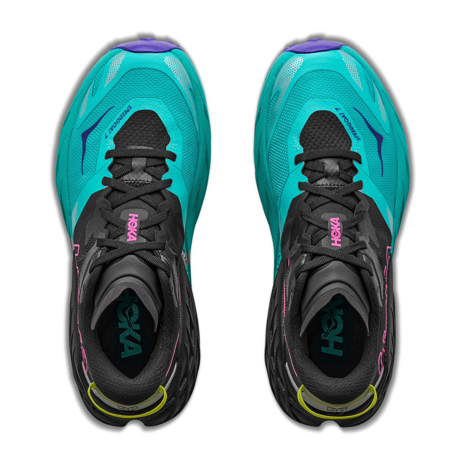 Hoka Women's Speedgoat 7 - Black/Electric Aqua - Image 6