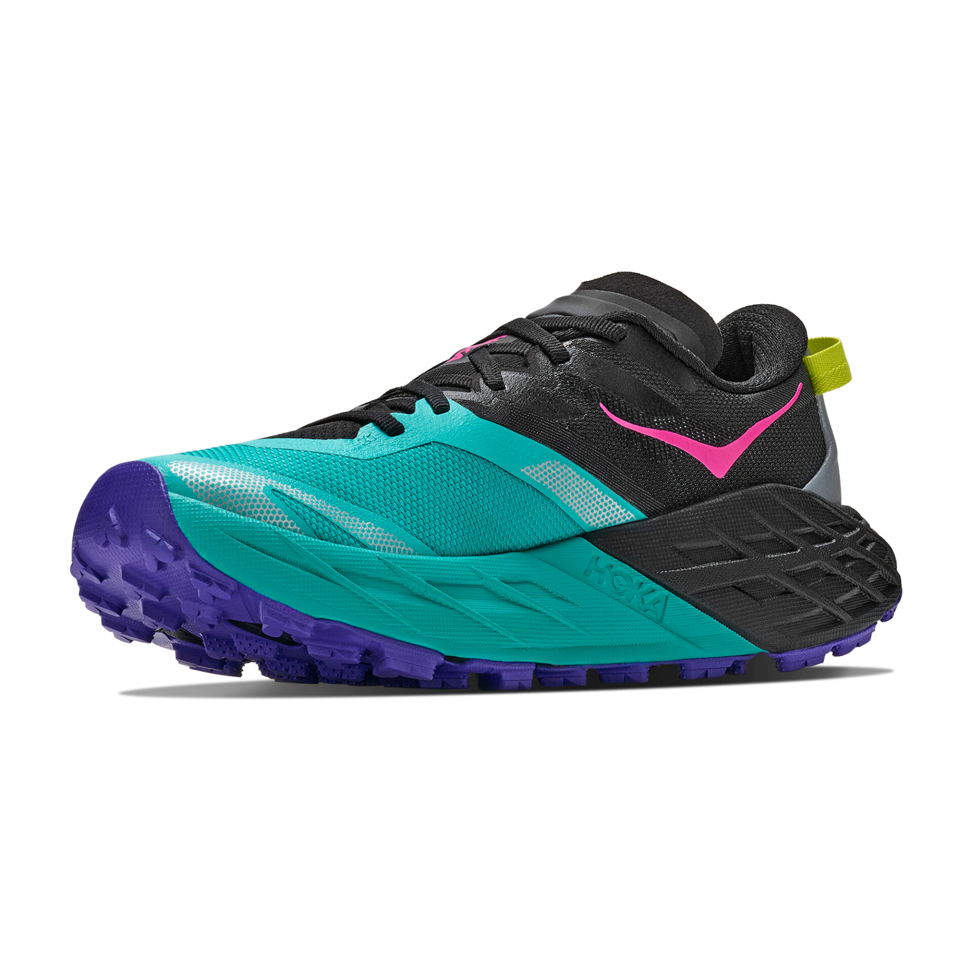 Hoka Women's Speedgoat 7 - Black/Electric Aqua - Image 4