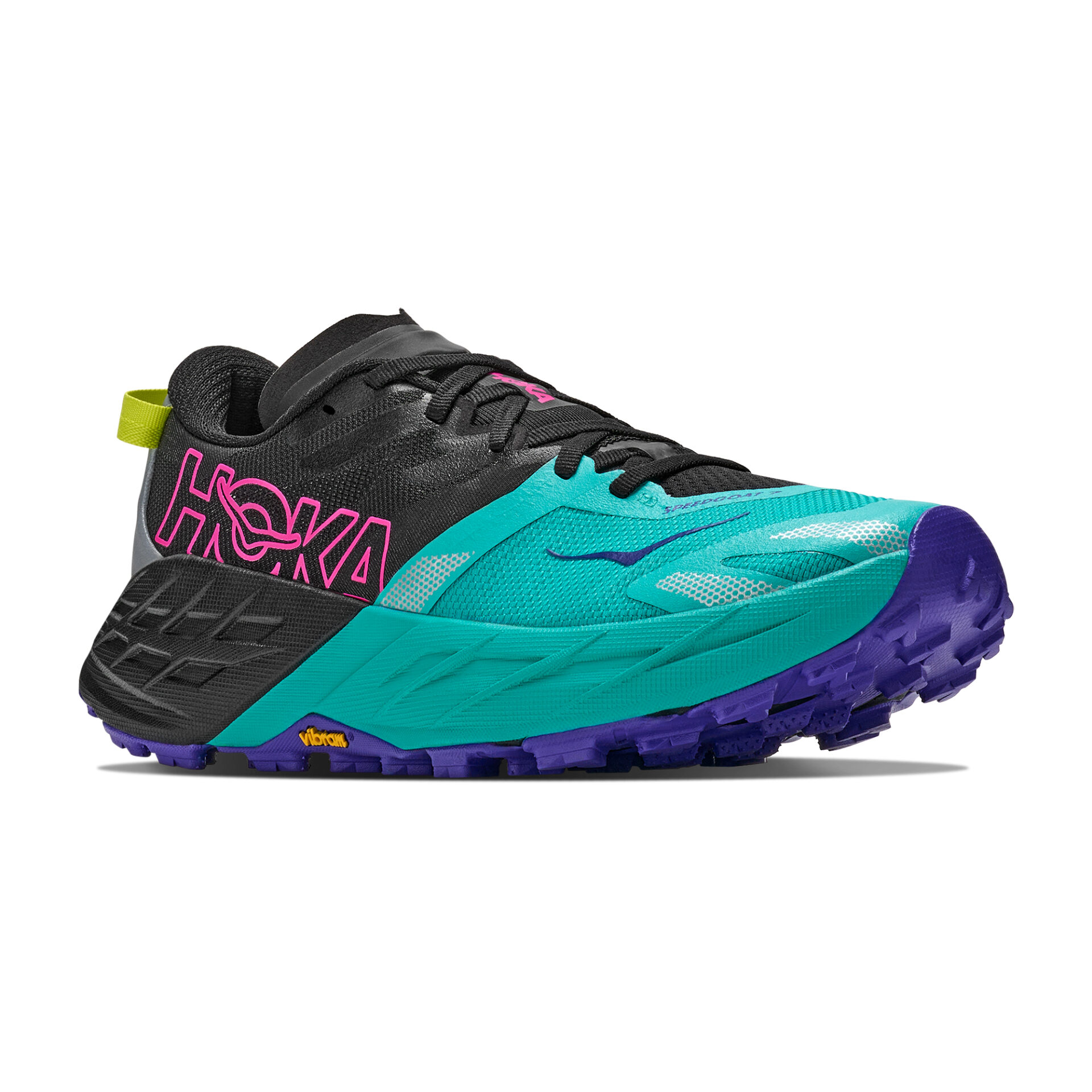 Hoka Women's Speedgoat 7 - Black/Electric Aqua - Image 3