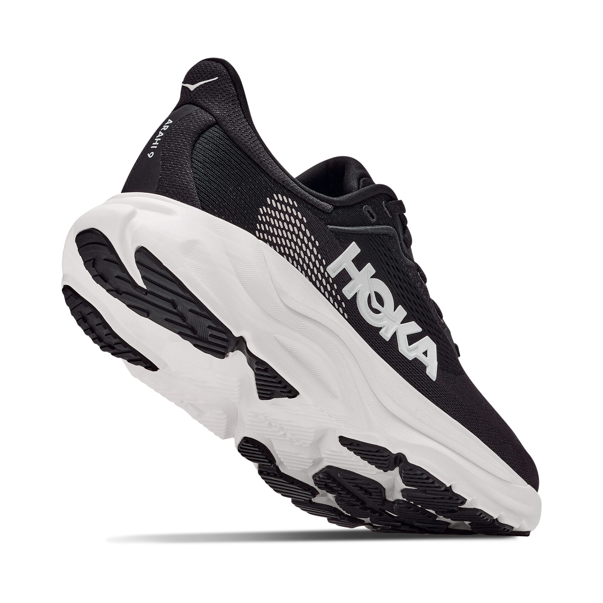 Hoka Men's Arahi 9 (Wide 2E) - Black/White - Image 5