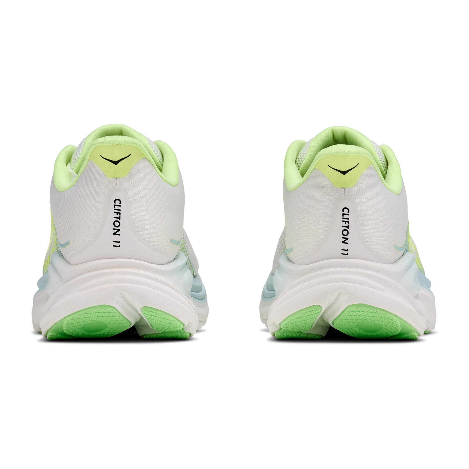 Hoka Women's Clifton 11 (Wide D) - Frost/Neon Yuzu - Image 8