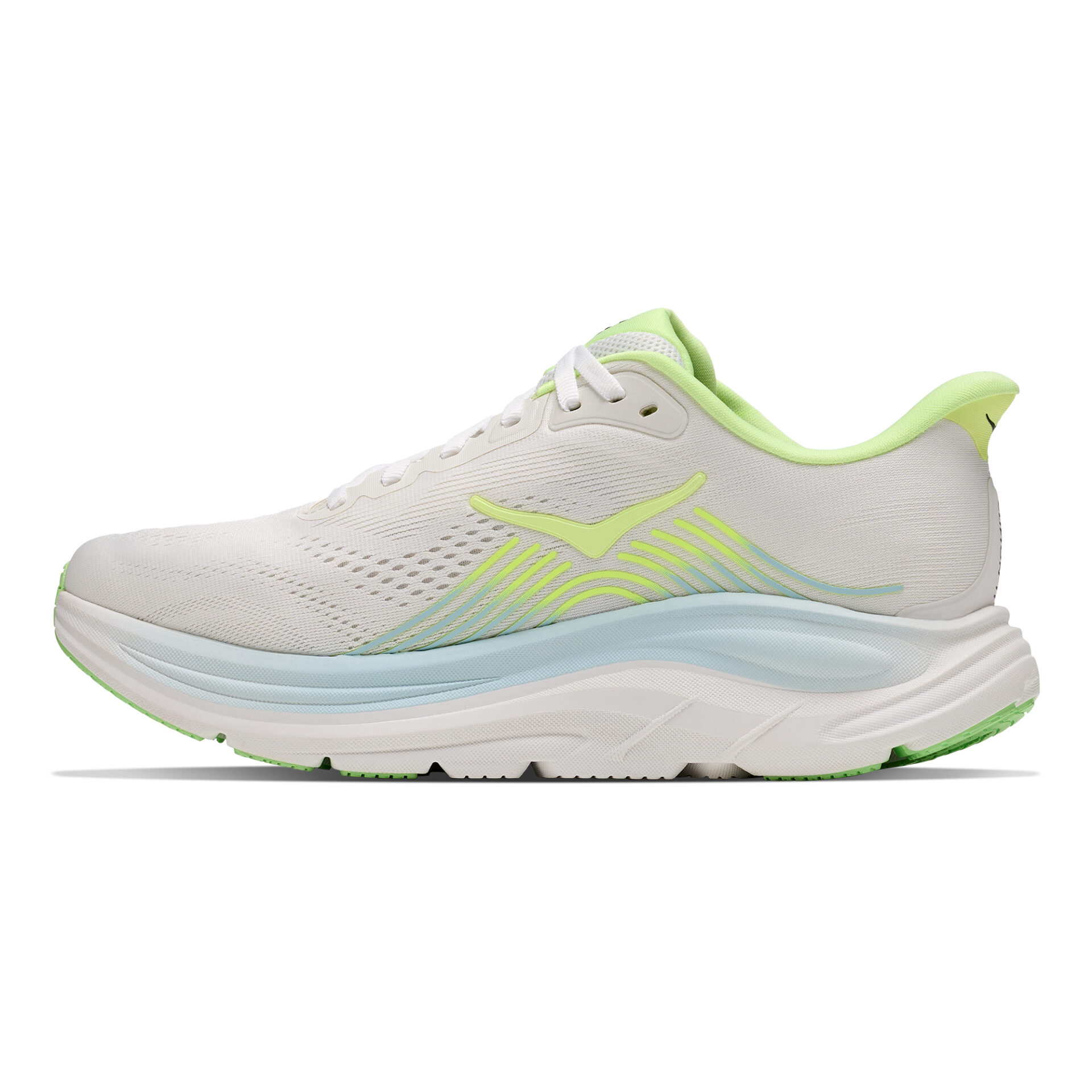 Hoka Women's Clifton 11 (Wide D) - Frost/Neon Yuzu - Image 2