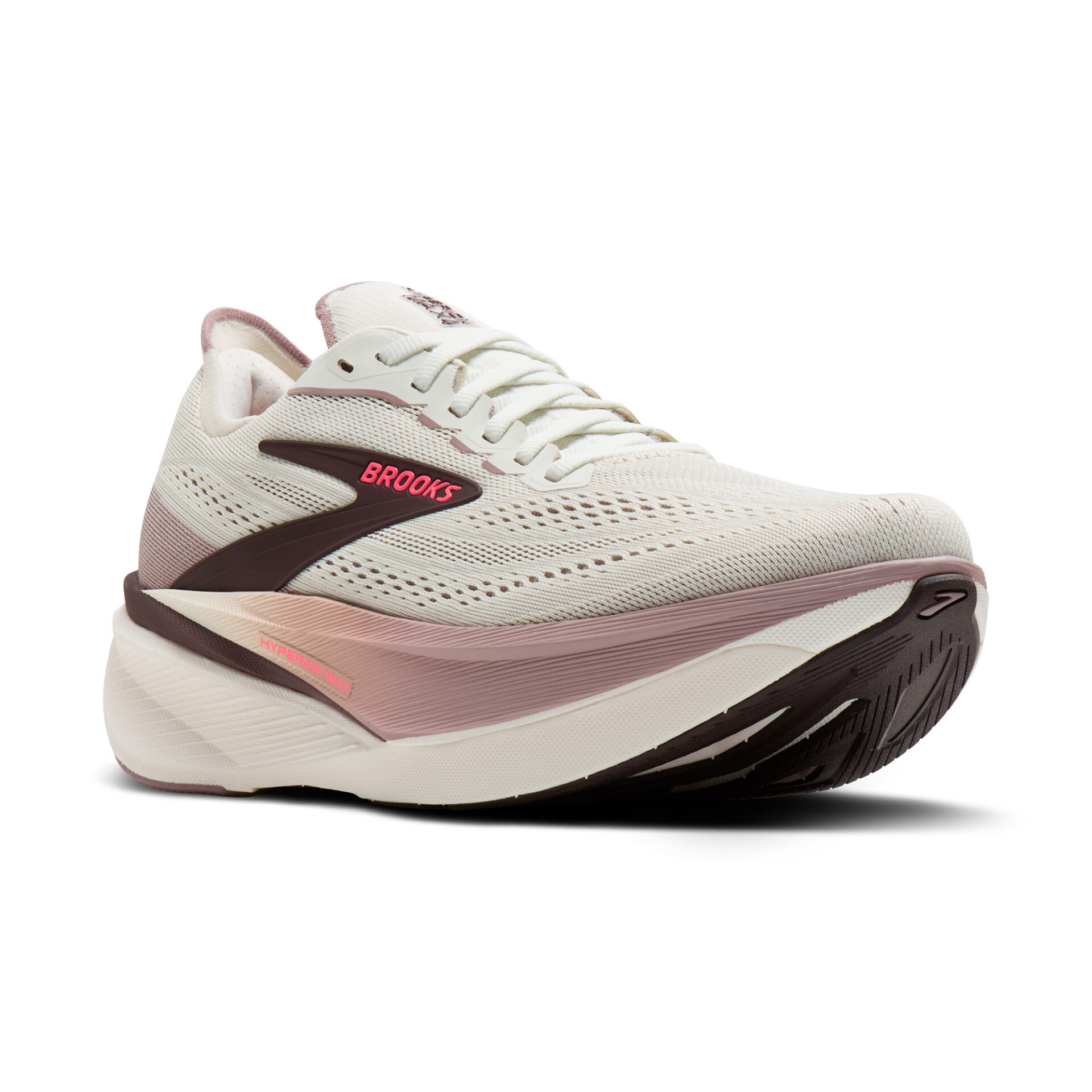 Brooks Women's Hyperion Max 4 - Coconut/Raisin/Pink - Image 3