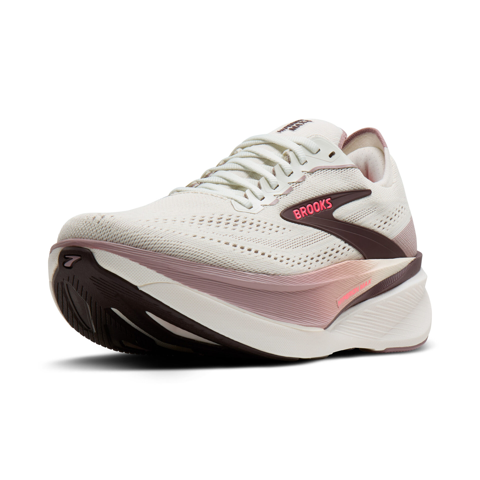 Brooks Women's Hyperion Max 4 - Coconut/Raisin/Pink - Image 4