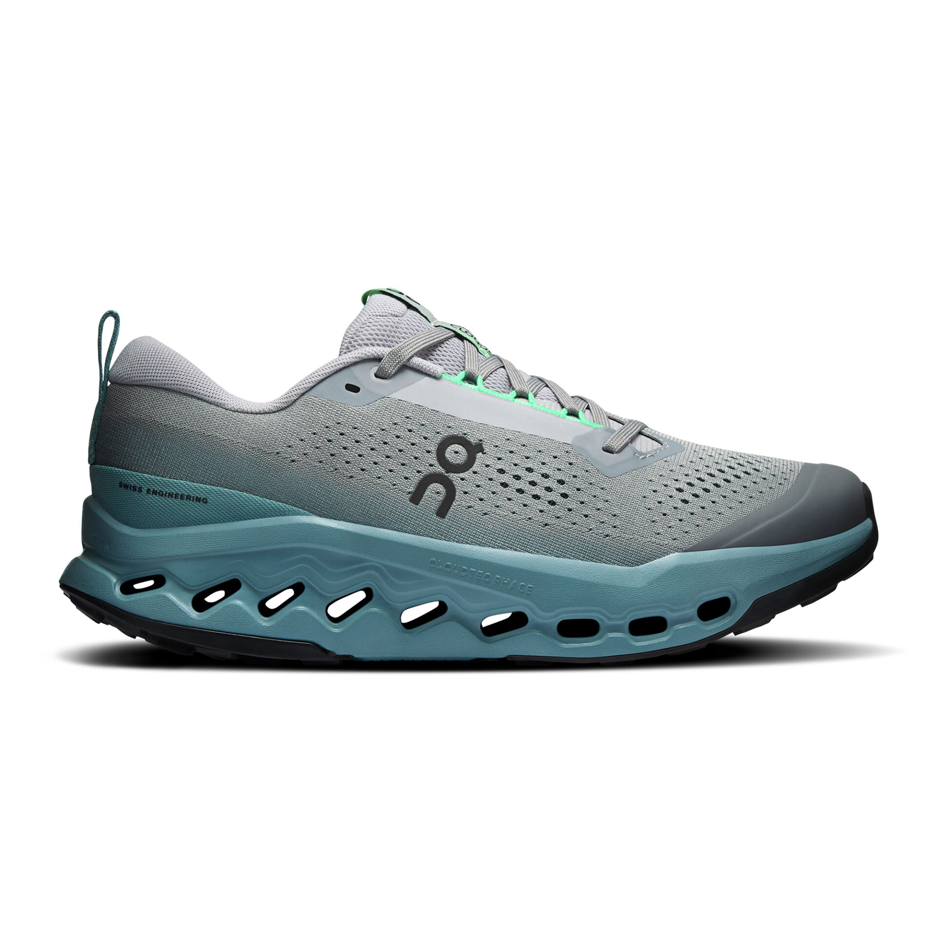 On Men's Cloudsurfer Trail 2 - Platinum/Tide