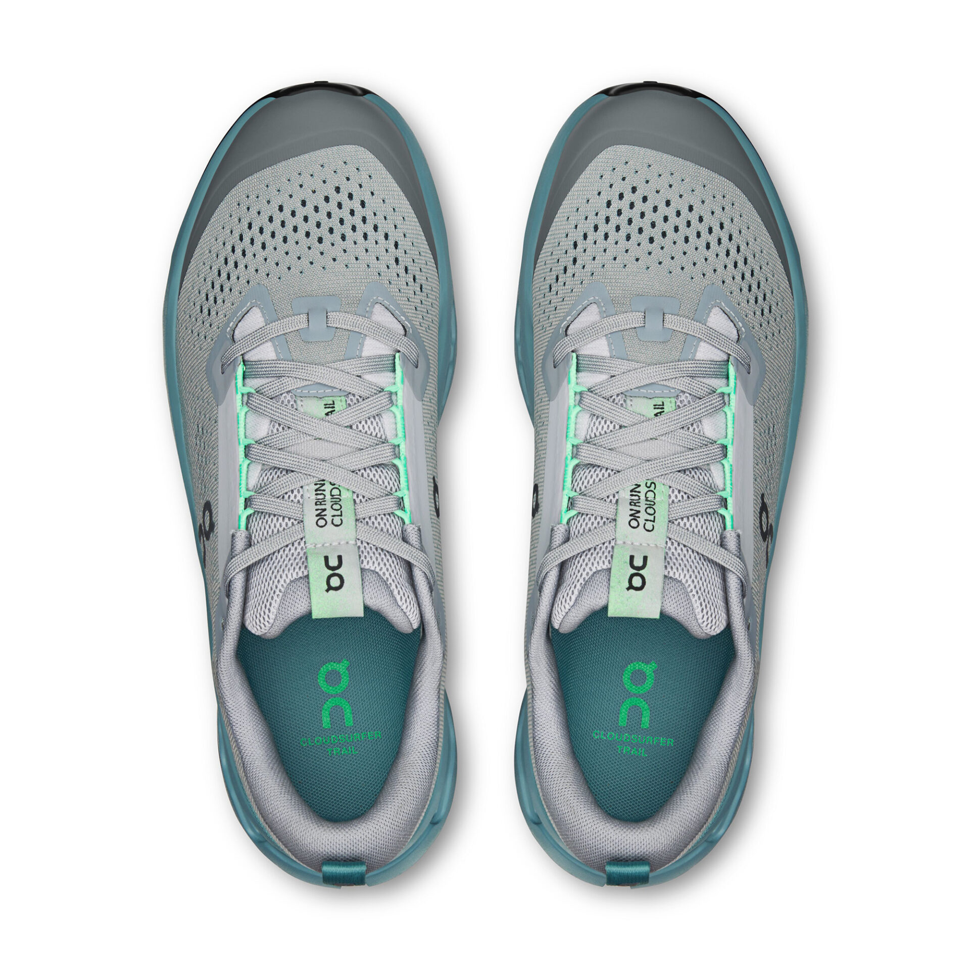 On Men's Cloudsurfer Trail 2 - Platinum/Tide - Image 4