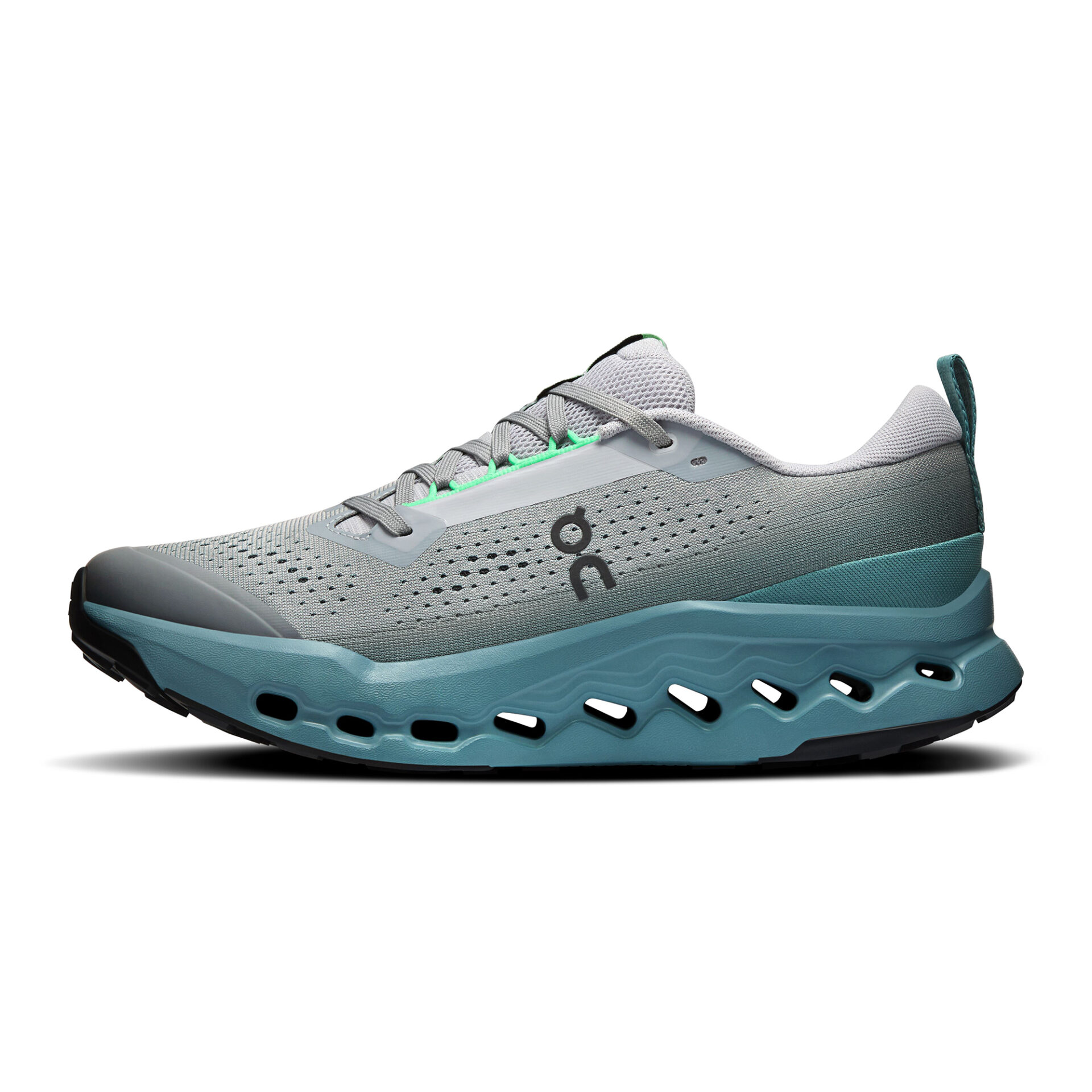 On Men's Cloudsurfer Trail 2 - Platinum/Tide - Image 2