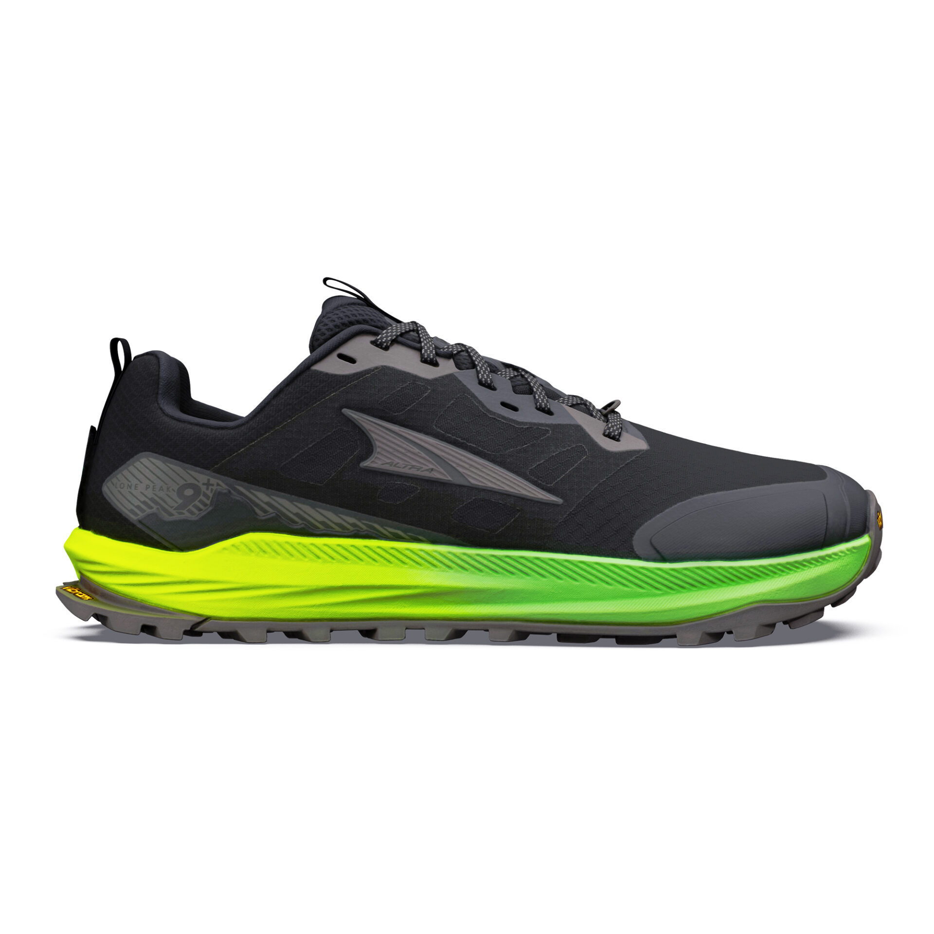 Altra Men's Lone Peak 9+ - Black/Dk Gll Gry/Grn Gcko