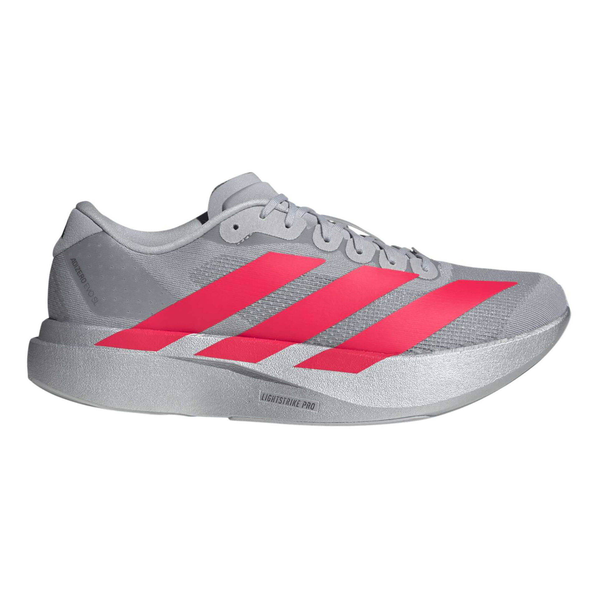 Adidas Men's Adizero Evo SL - Silver Metallic/Lucid Red/Iron Metallic