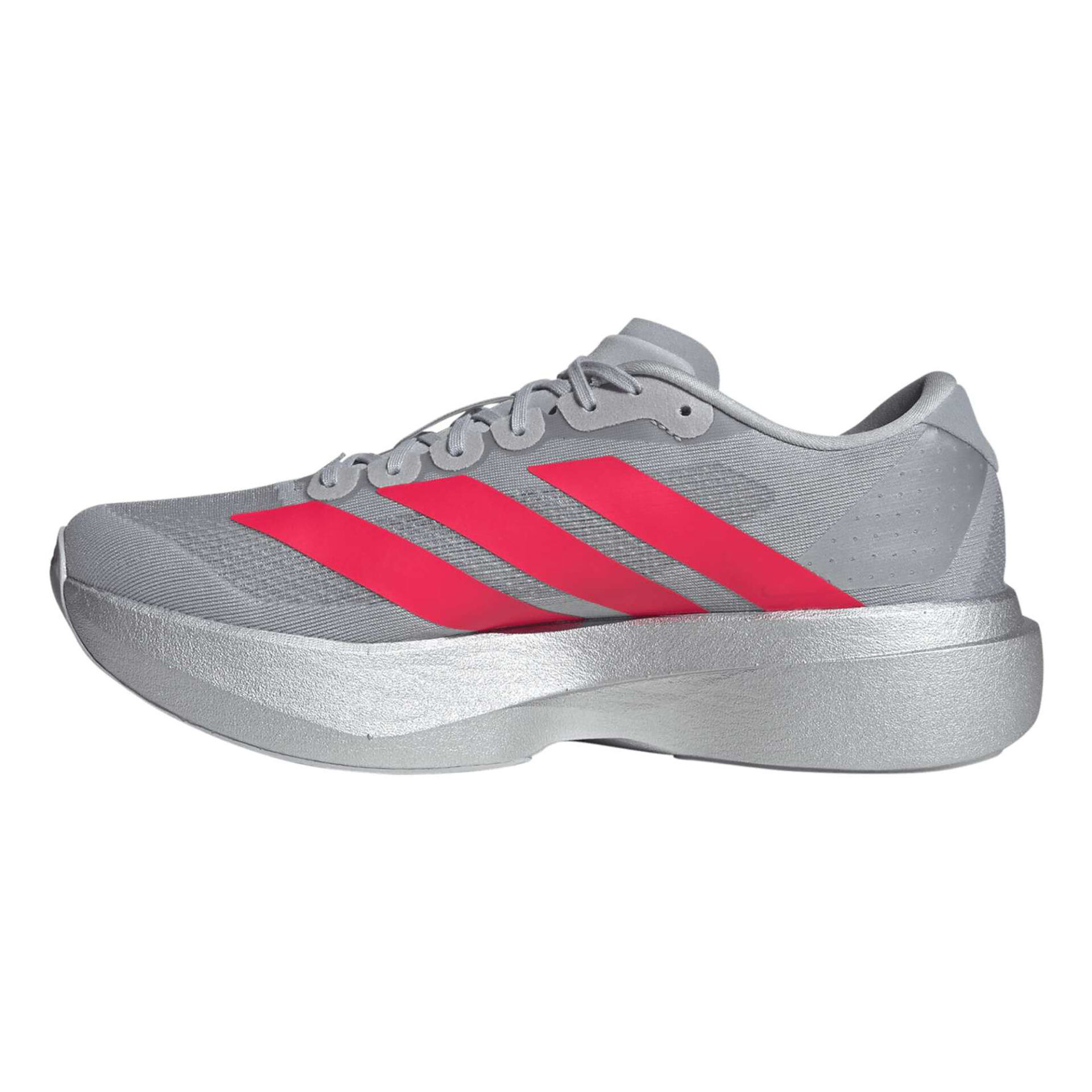 Adidas Men's Adizero Evo SL - Silver Metallic/Lucid Red/Iron Metallic - Image 2
