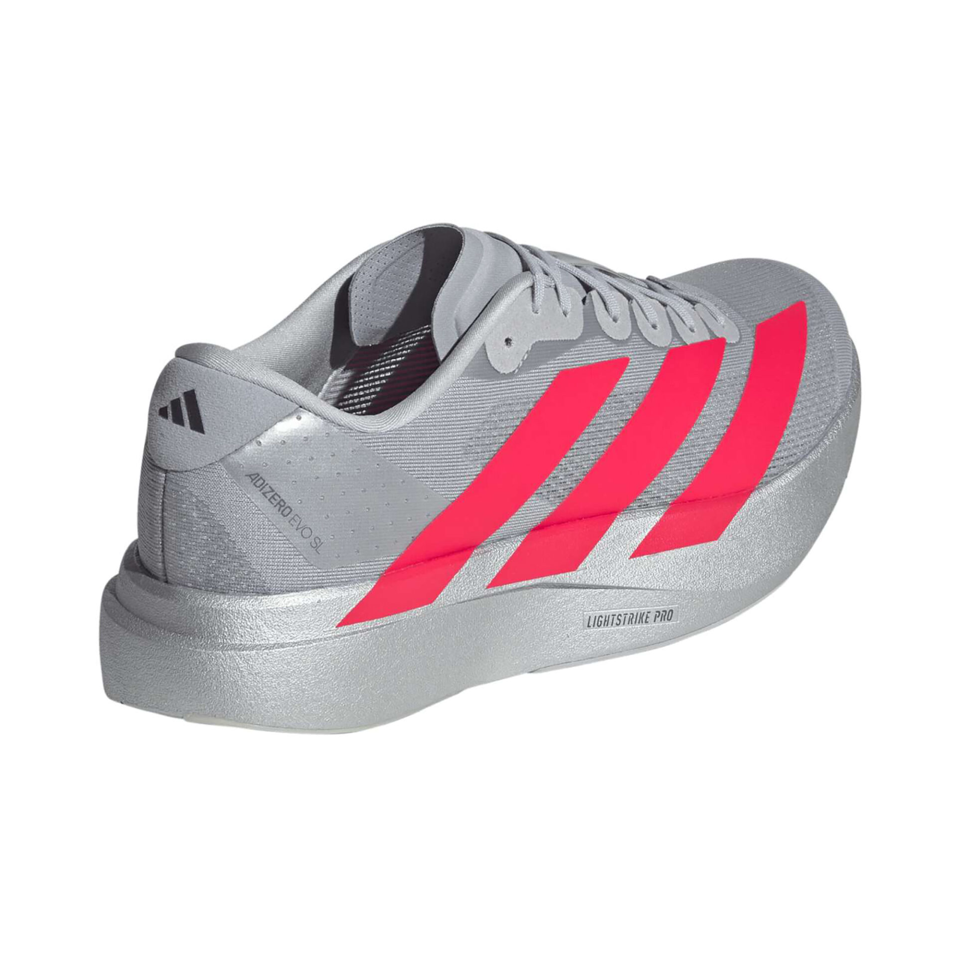 Adidas Men's Adizero Evo SL - Silver Metallic/Lucid Red/Iron Metallic - Image 4