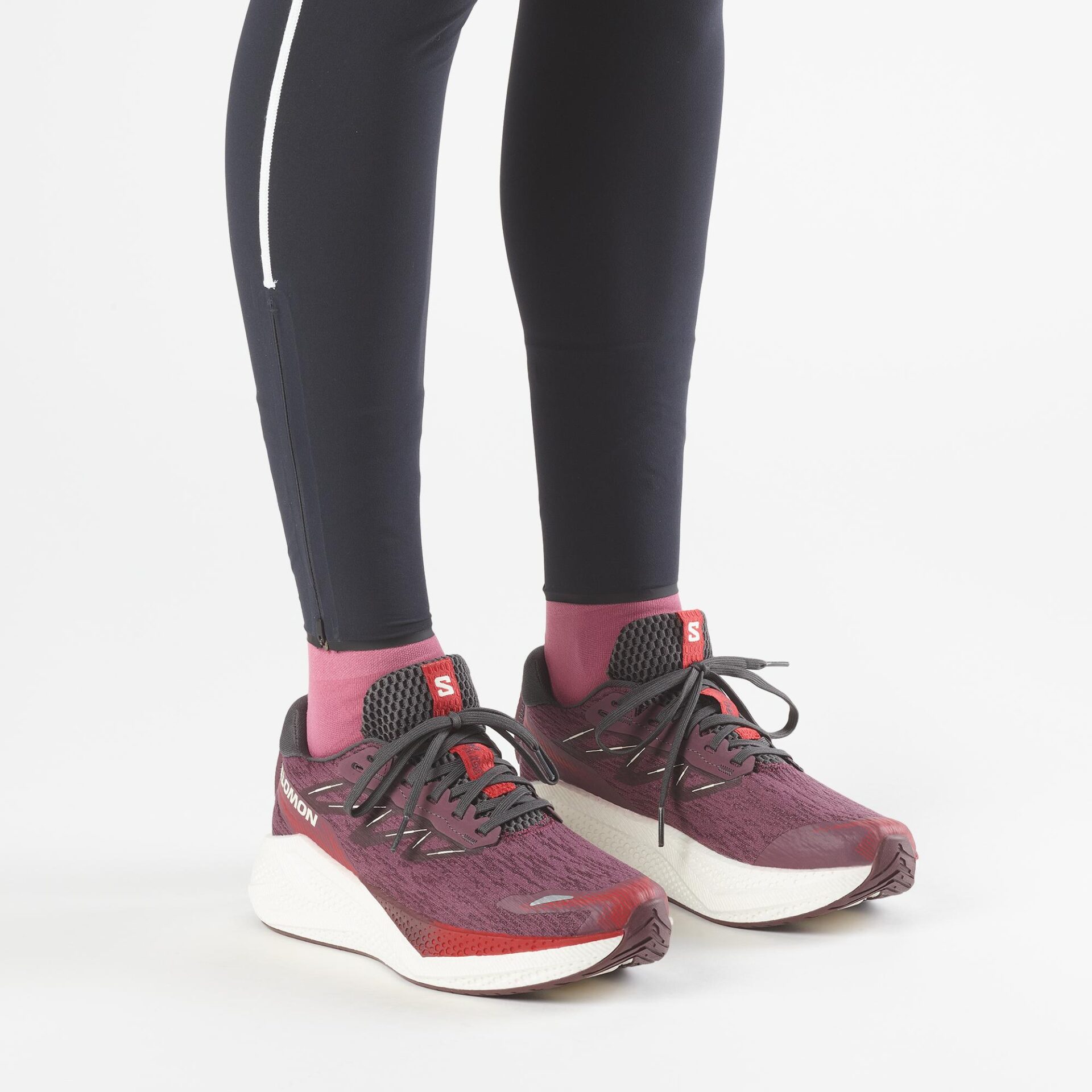 Salomon Women's Aero Glide 4 - Huckleberry/Vanilla Ice/Lava Falls - Image 6