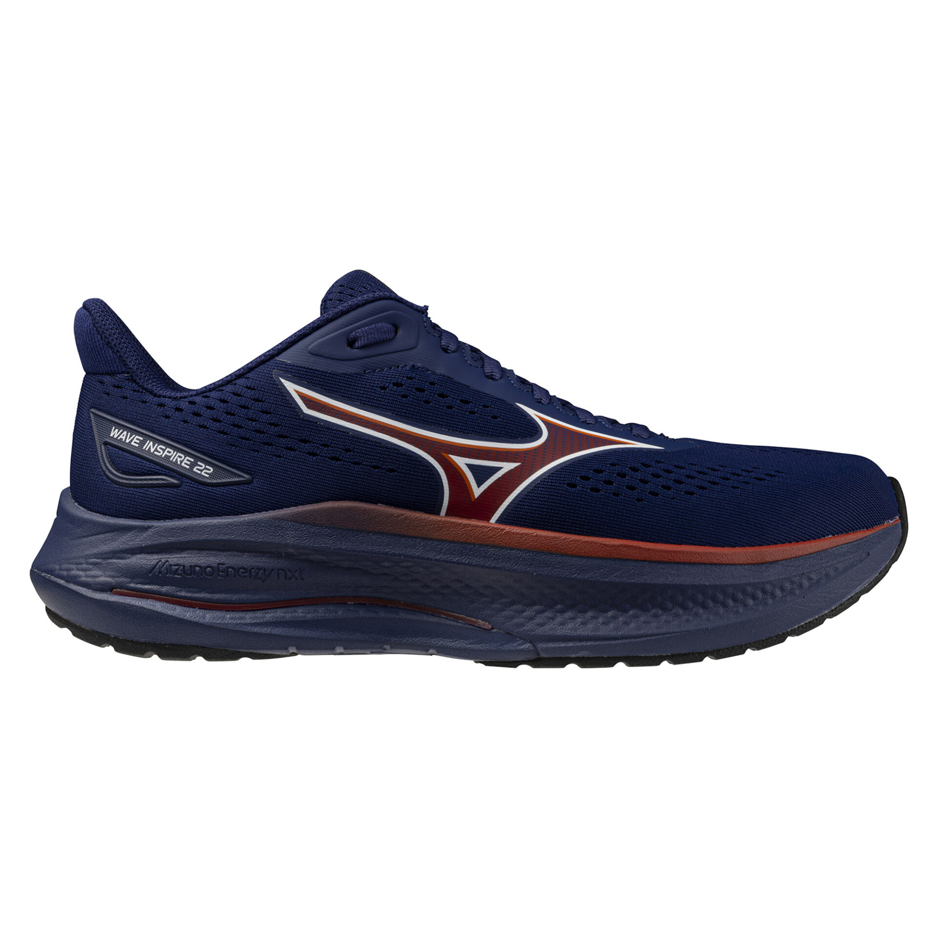 Mizuno Men's Wave Inspire 22 - Beacon Blue/Tomato Puree/Firecracker
