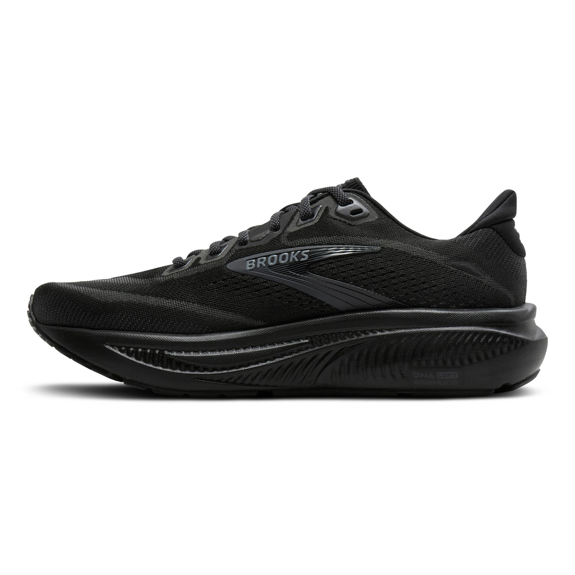 Brooks Men's Ghost 18 (Wide 2E) - Black/Black/Ebony - Image 2