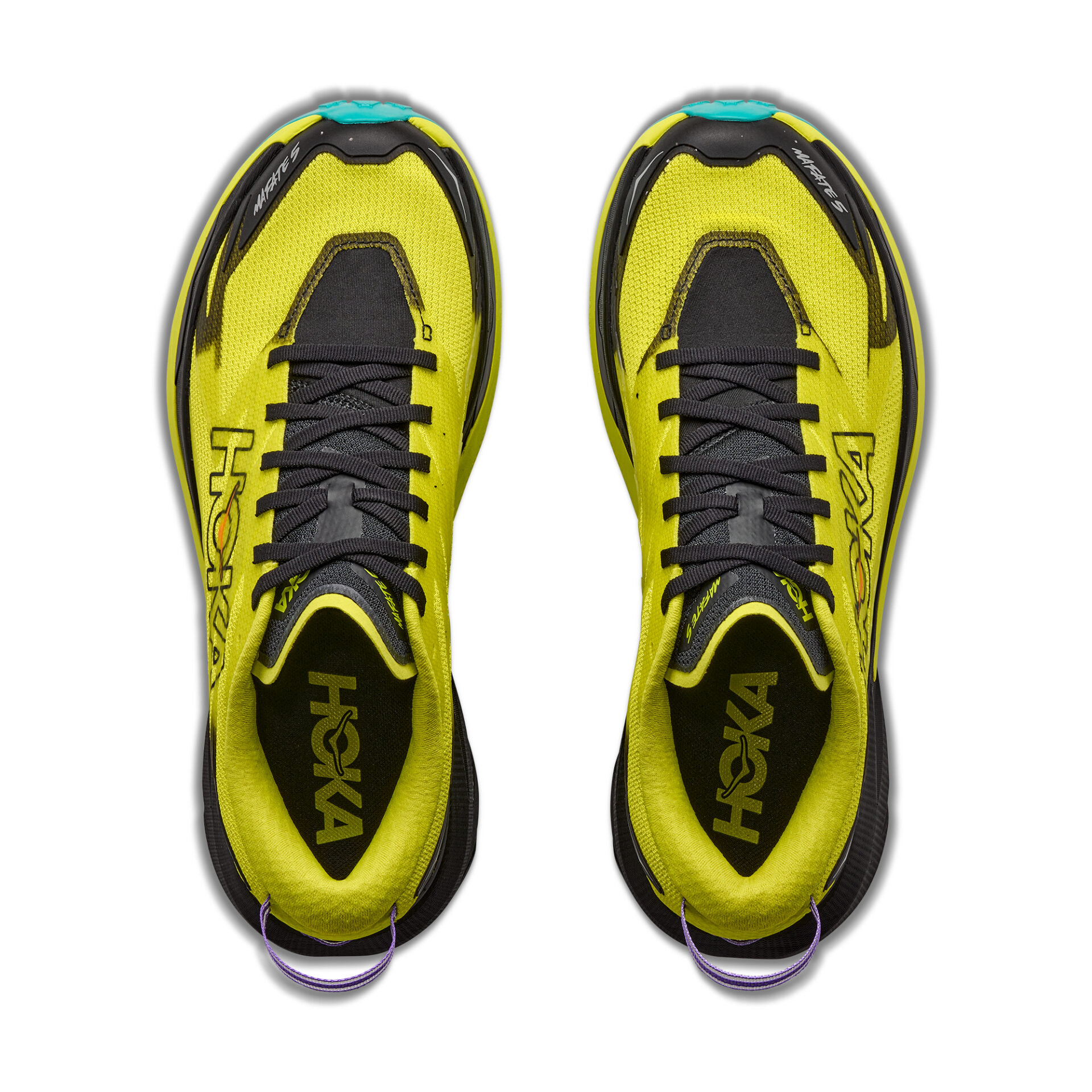 Hoka Men's Mafate 5 - Black/Hoka Citrus - Image 6