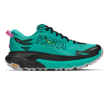 Hoka Women's Mafate 5 - Black/Electric Aqua