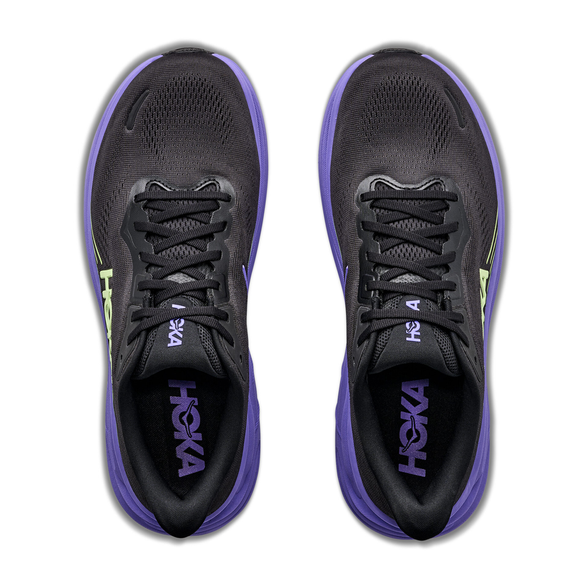 Hoka Men's Clifton 11 - Black/Neon Yuzu - Image 6