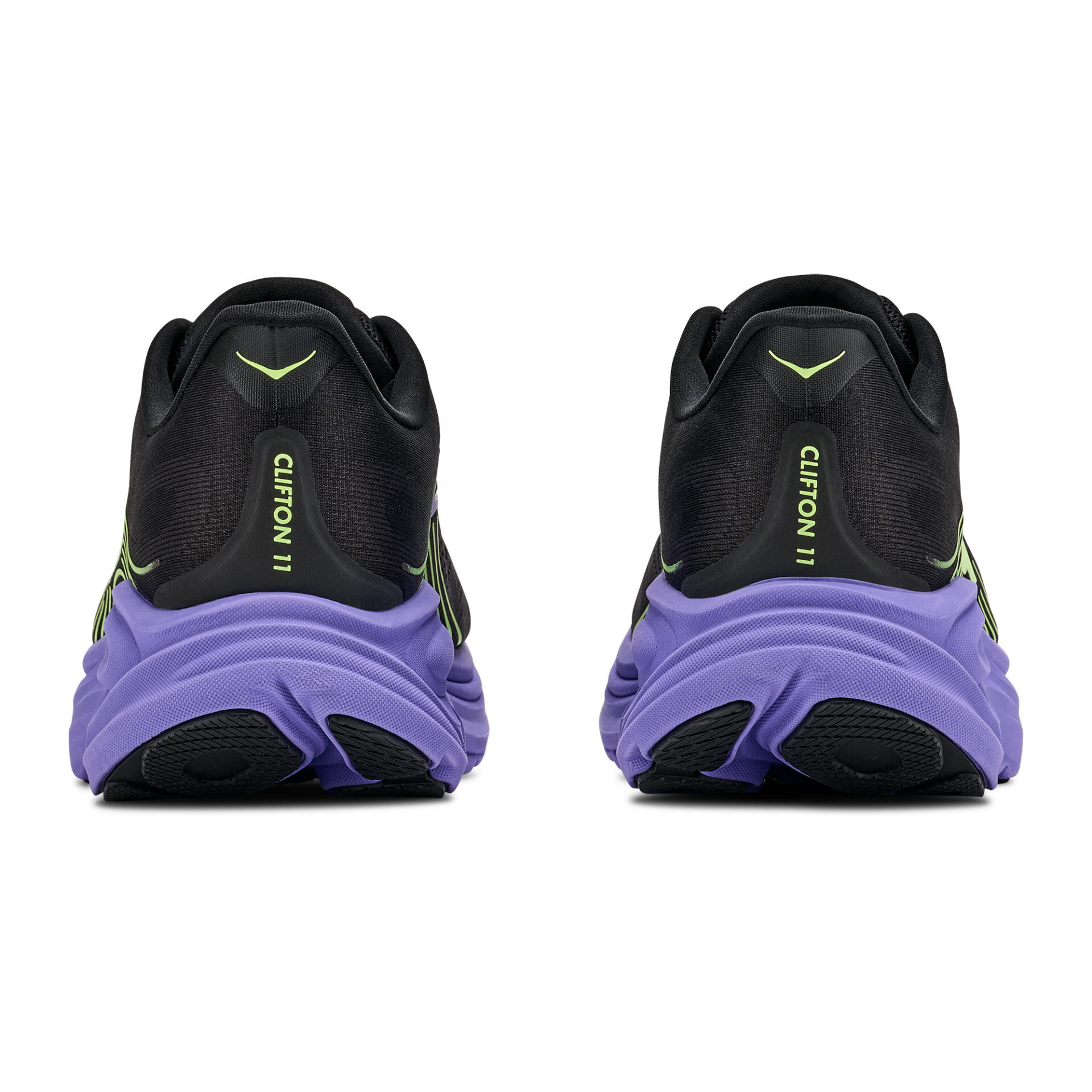 Hoka Men's Clifton 11 - Black/Neon Yuzu - Image 8