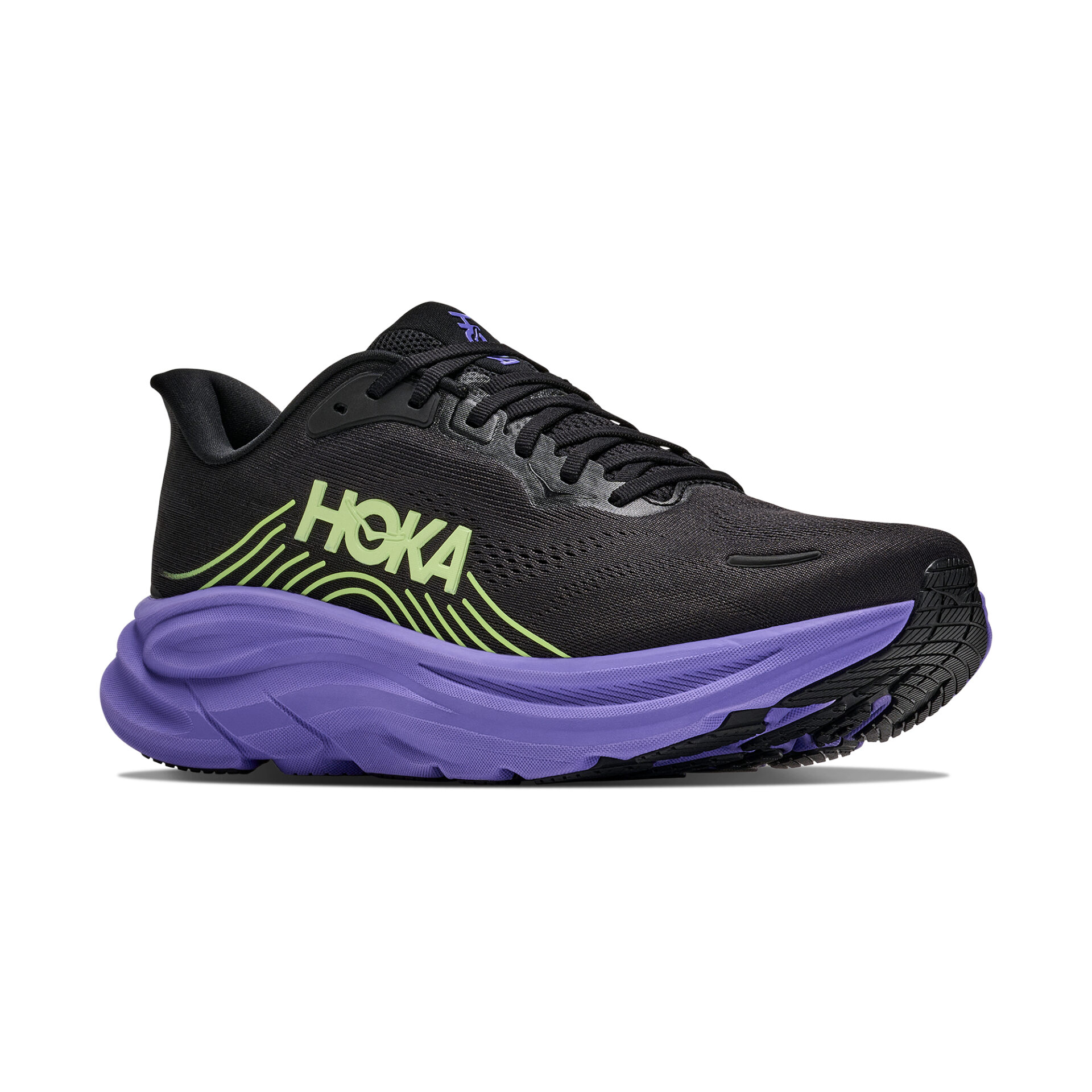 Hoka Men's Clifton 11 - Black/Neon Yuzu - Image 3
