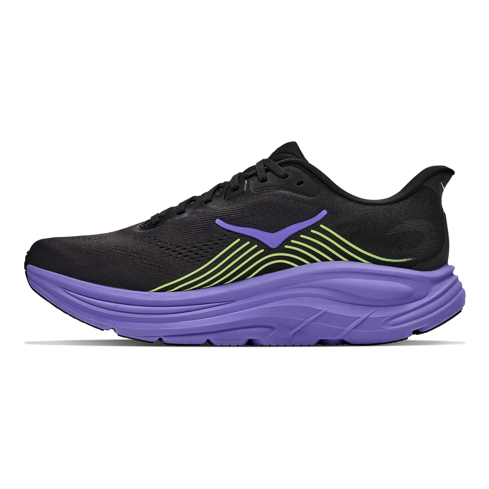 Hoka Men's Clifton 11 - Black/Neon Yuzu - Image 2