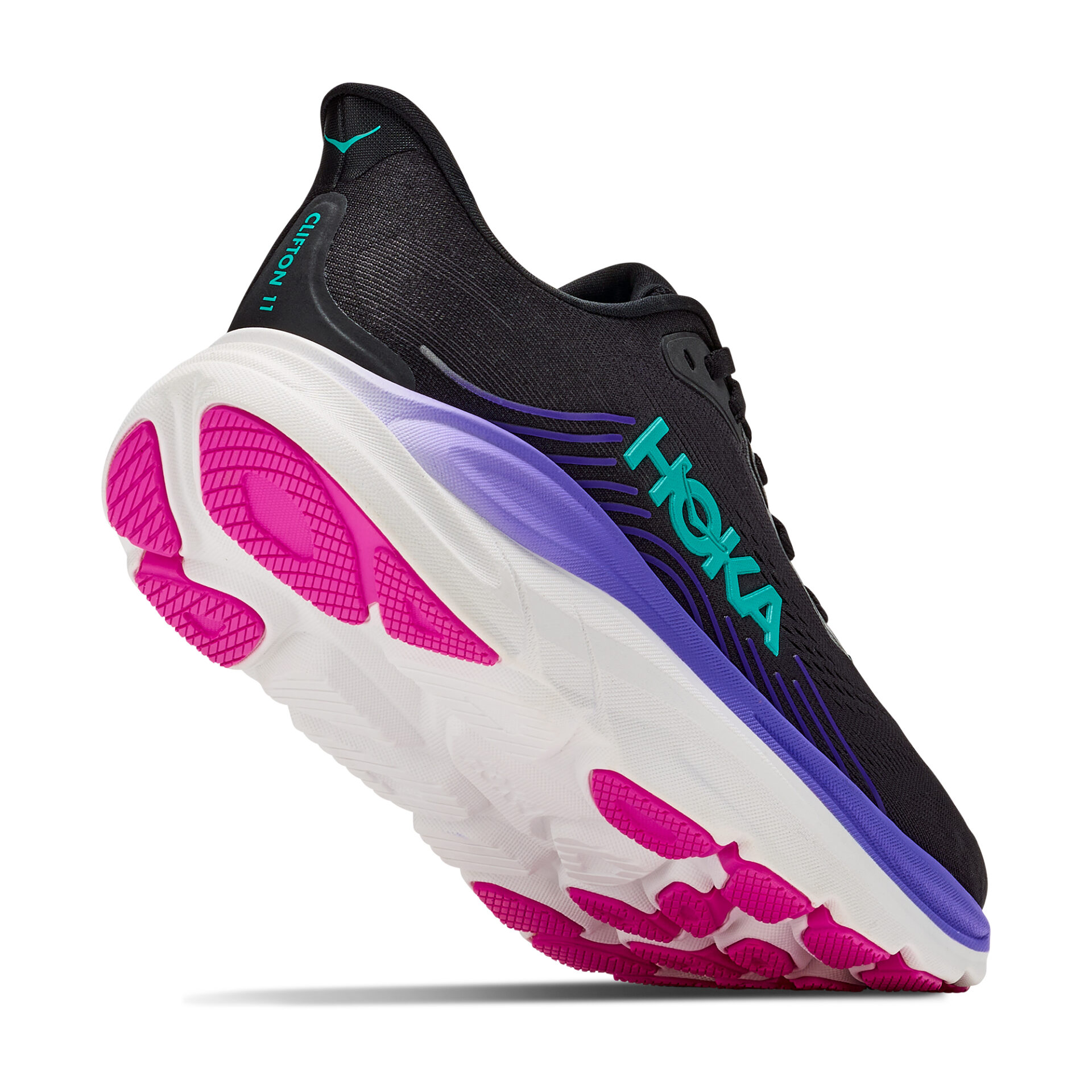 Hoka Women's Clifton 11 - Black/Neon Nebula - Image 5
