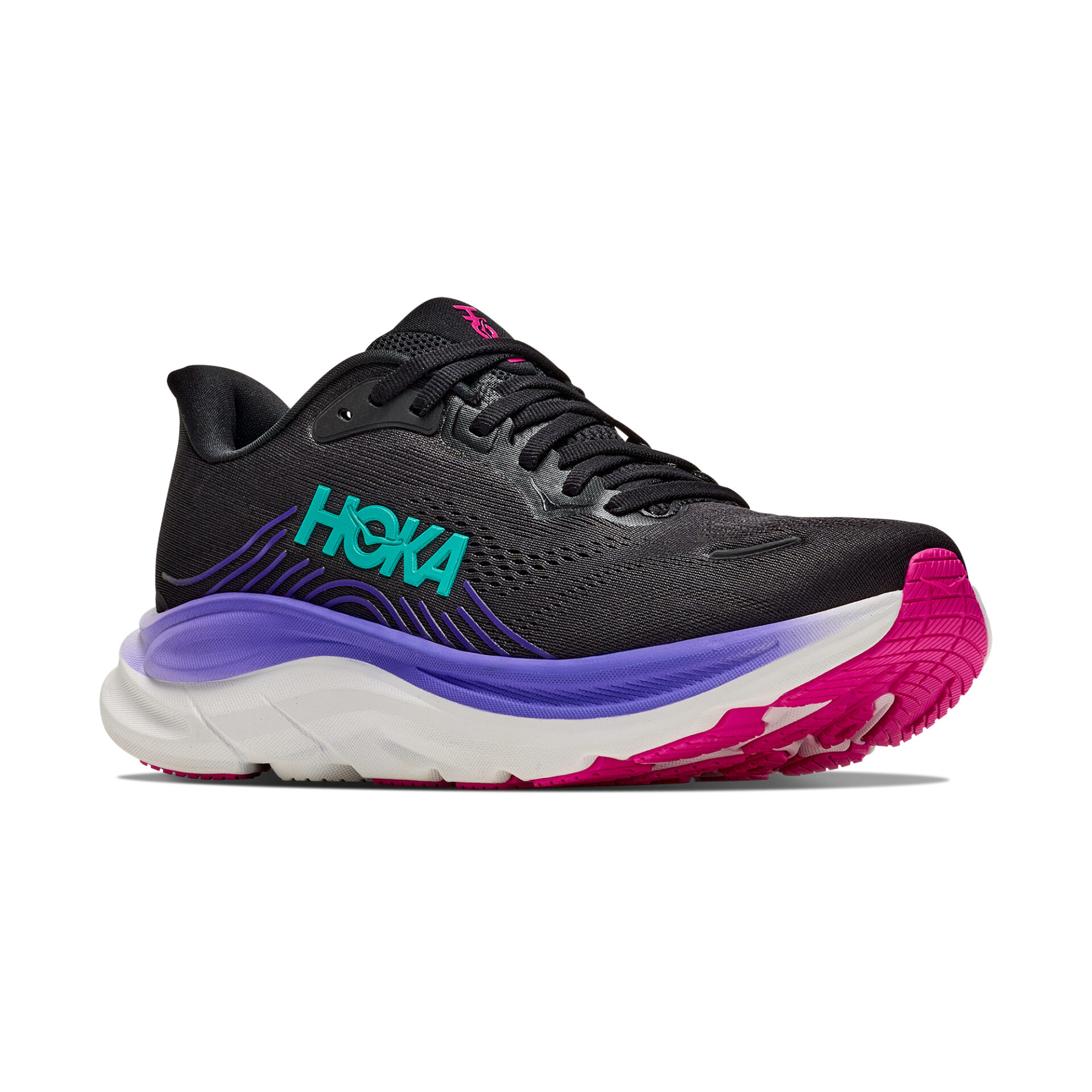 Hoka Women's Clifton 11 - Black/Neon Nebula - Image 3