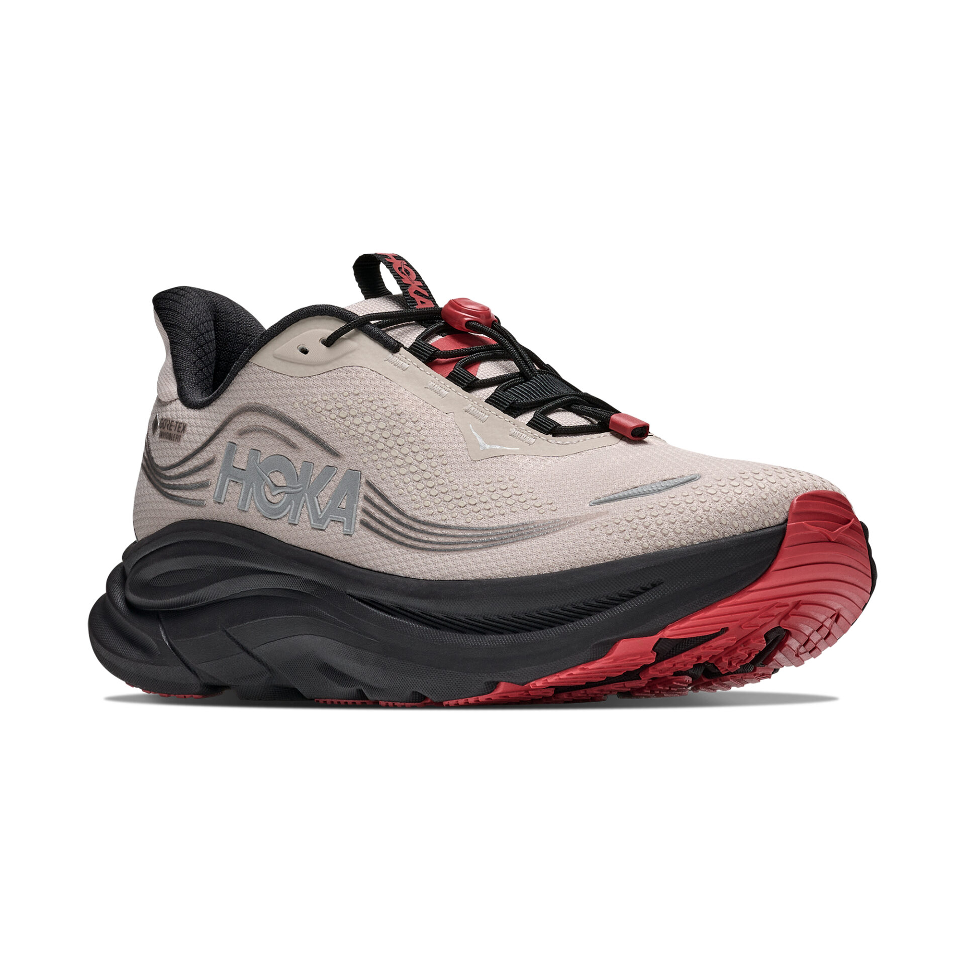 Hoka Men's Clifton 11 GTX - River Rock Grey/Carbon Black - Image 3