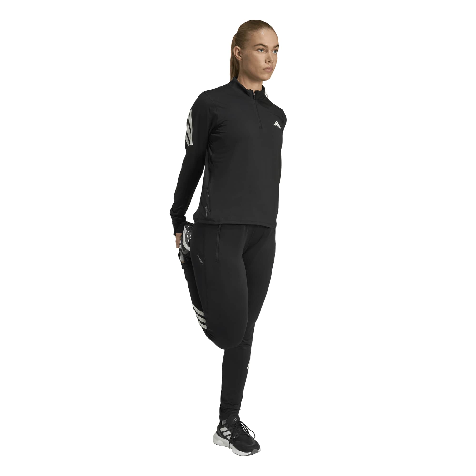 Adidas Women's adi365 1/2 Zip Pullover - Black - Image 3