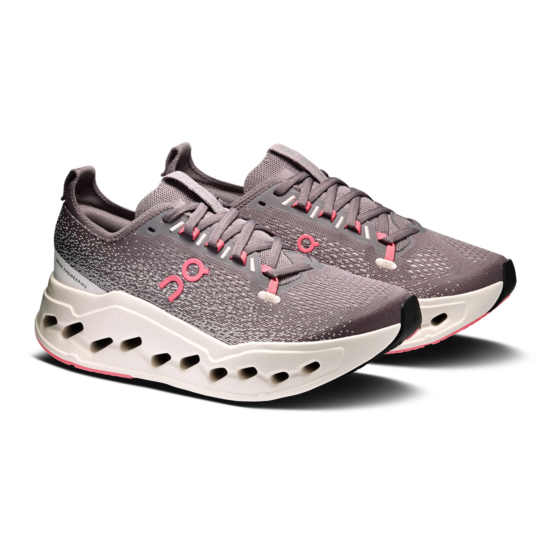 On Women's Cloudsurfer Max - Pebble/Oyster - Image 3
