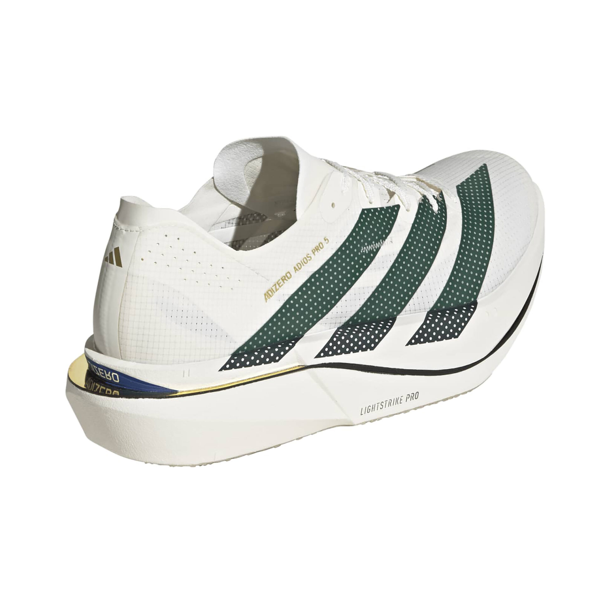 Adidas Men's Adizero Adios Pro 5 - Off White/Collegiate Green/Royal Blue - Image 4