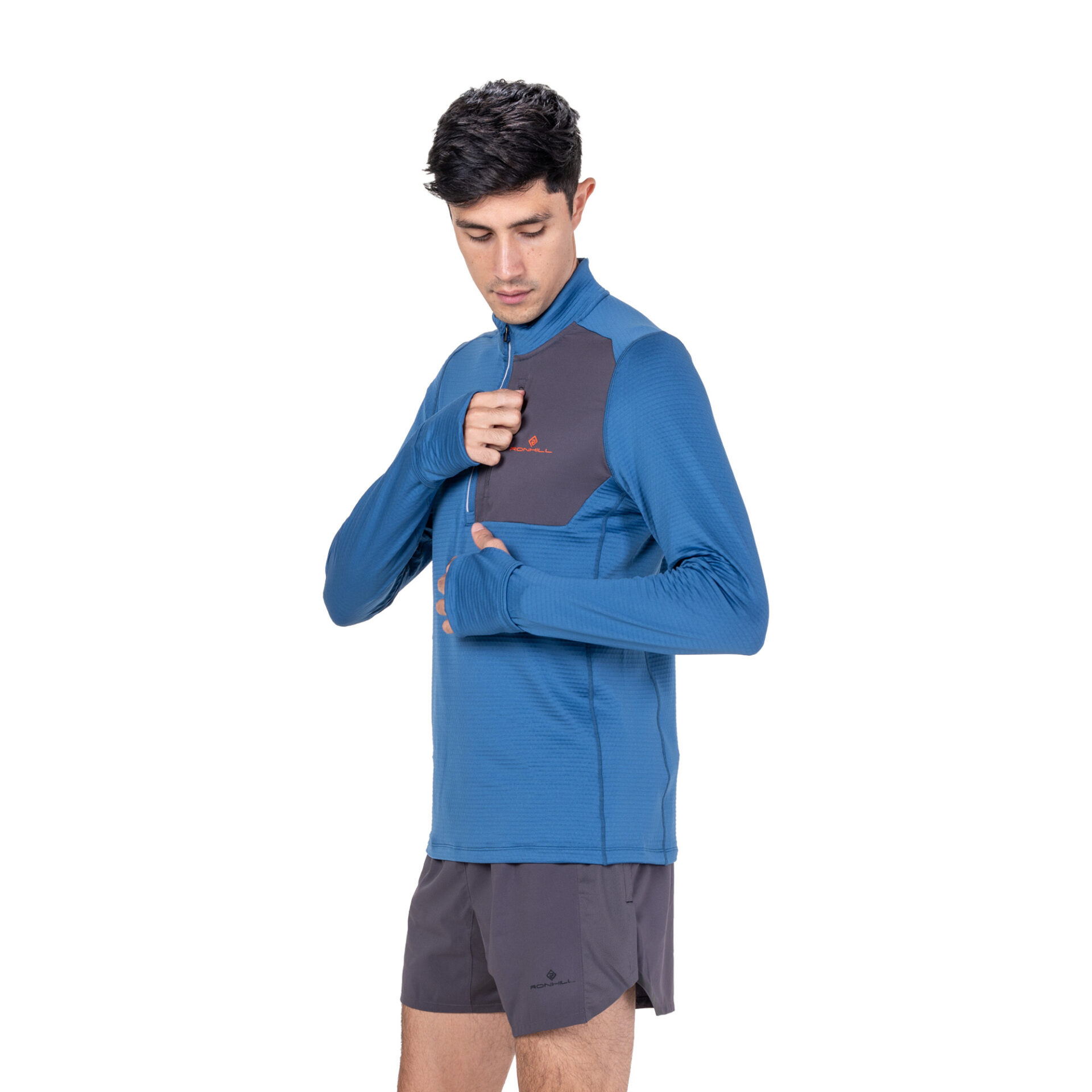 Ronhill Men's Tech Winter 1/2 Zip - Glacier/Oxide - Image 4