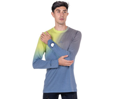 Ronhill Men's Tech Golden Hour L/S Tee - Glacier Merge
