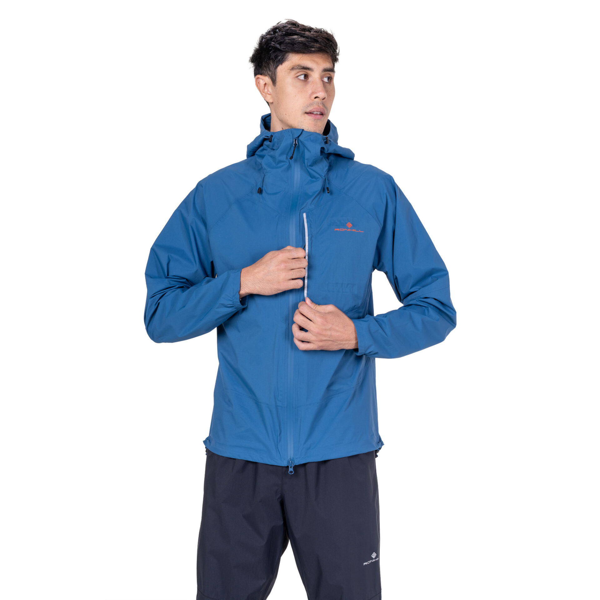 Ronhill Men's Tech Storm Jacket - Glacier/Ronhill Red - Image 4