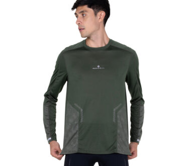 Ronhill Men's Tech Reflect L/S Tee - Kelp/Reflect