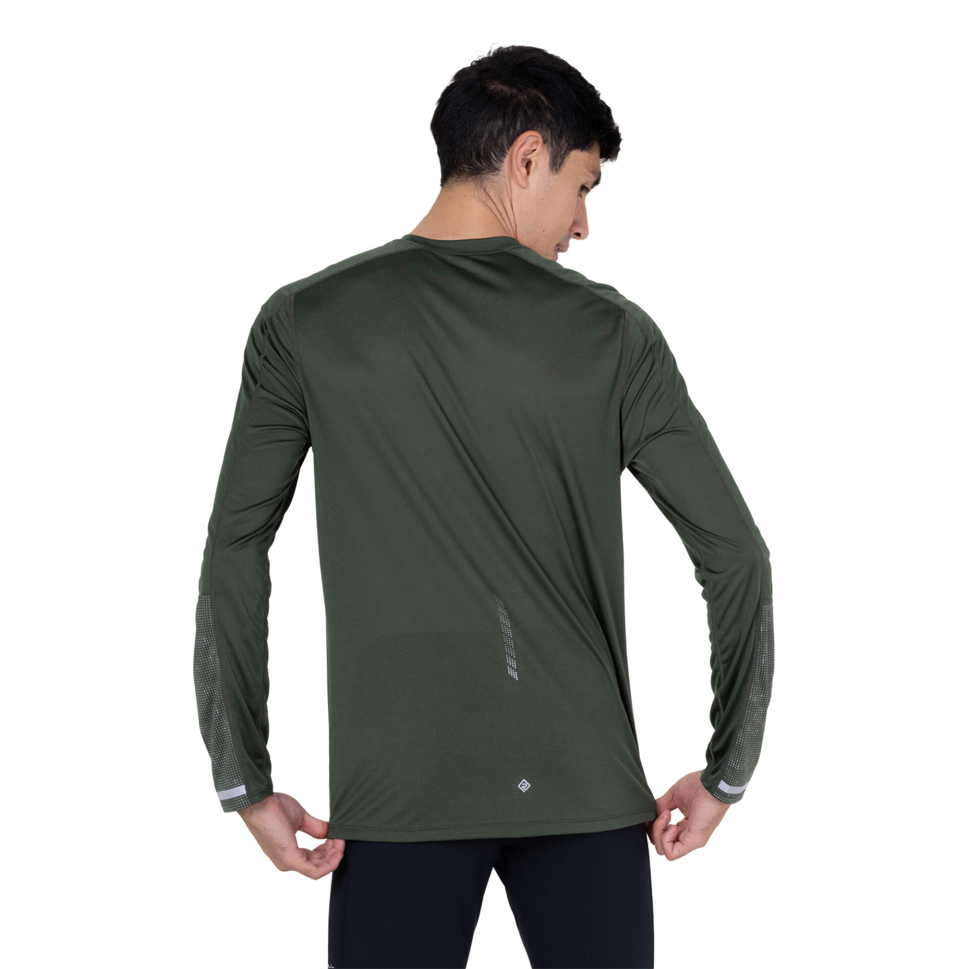 Ronhill Men's Tech Reflect L/S Tee - Kelp/Reflect - Image 2