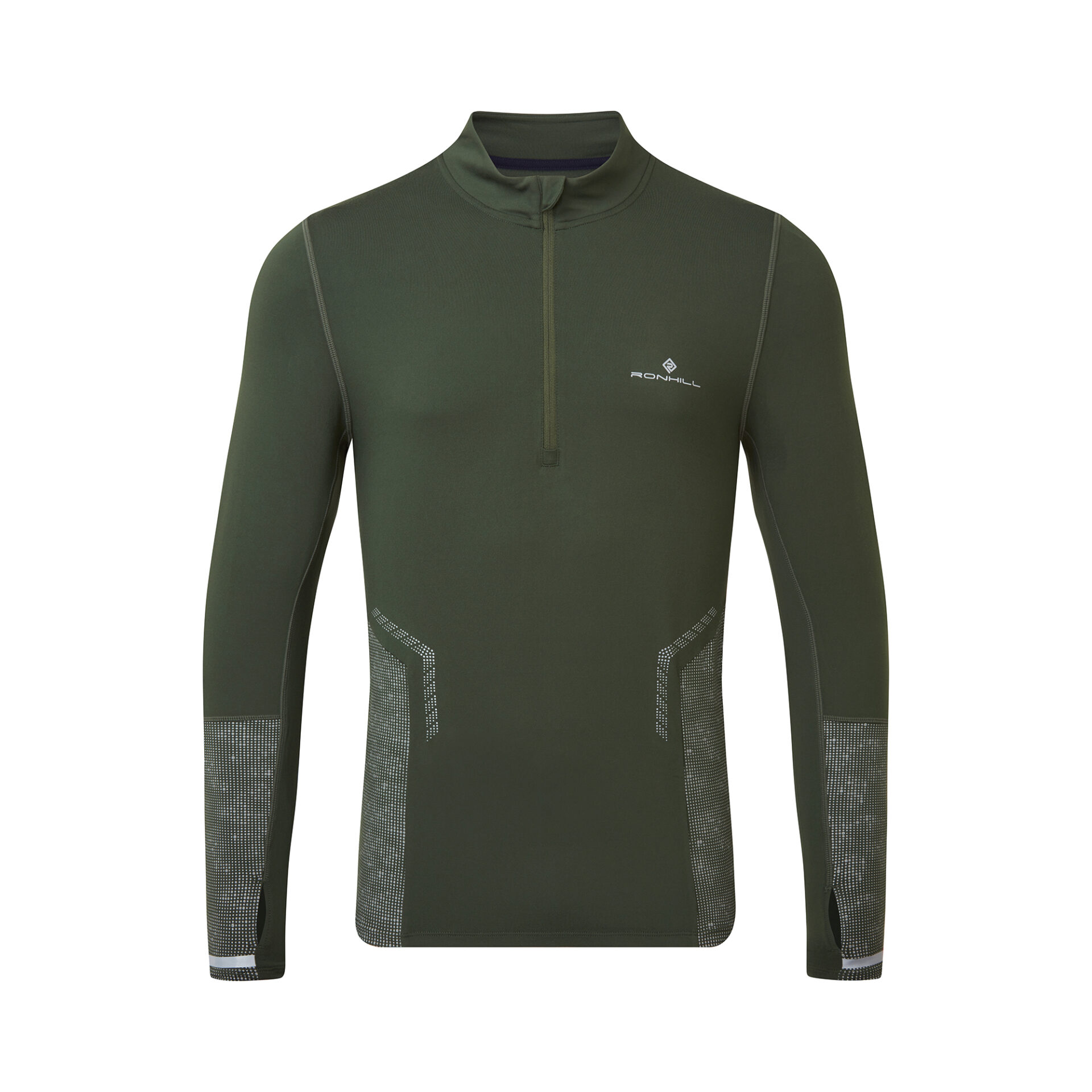 Ronhill Men's Tech Reflect 1/2 Zip - Kelp/Reflect - Image 8