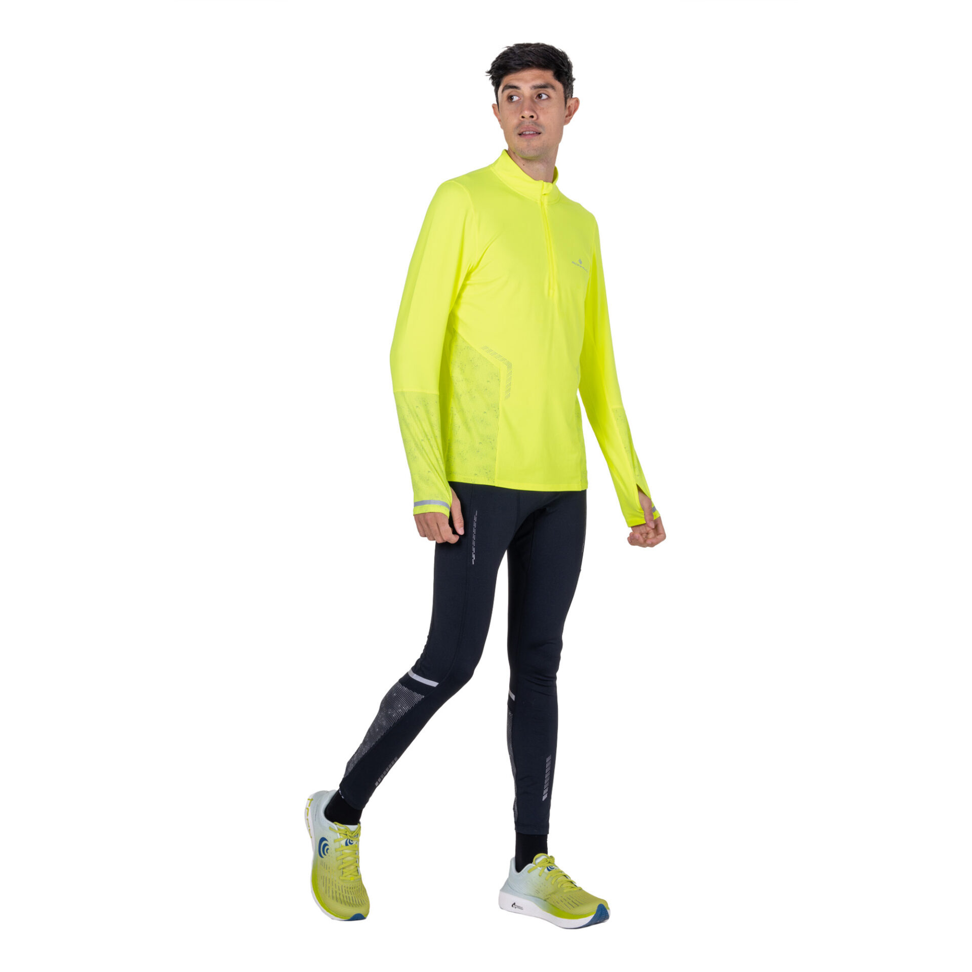 Ronhill Men's Tech Reflect 1/2 Zip - Fluo Zest/Reflect - Image 8
