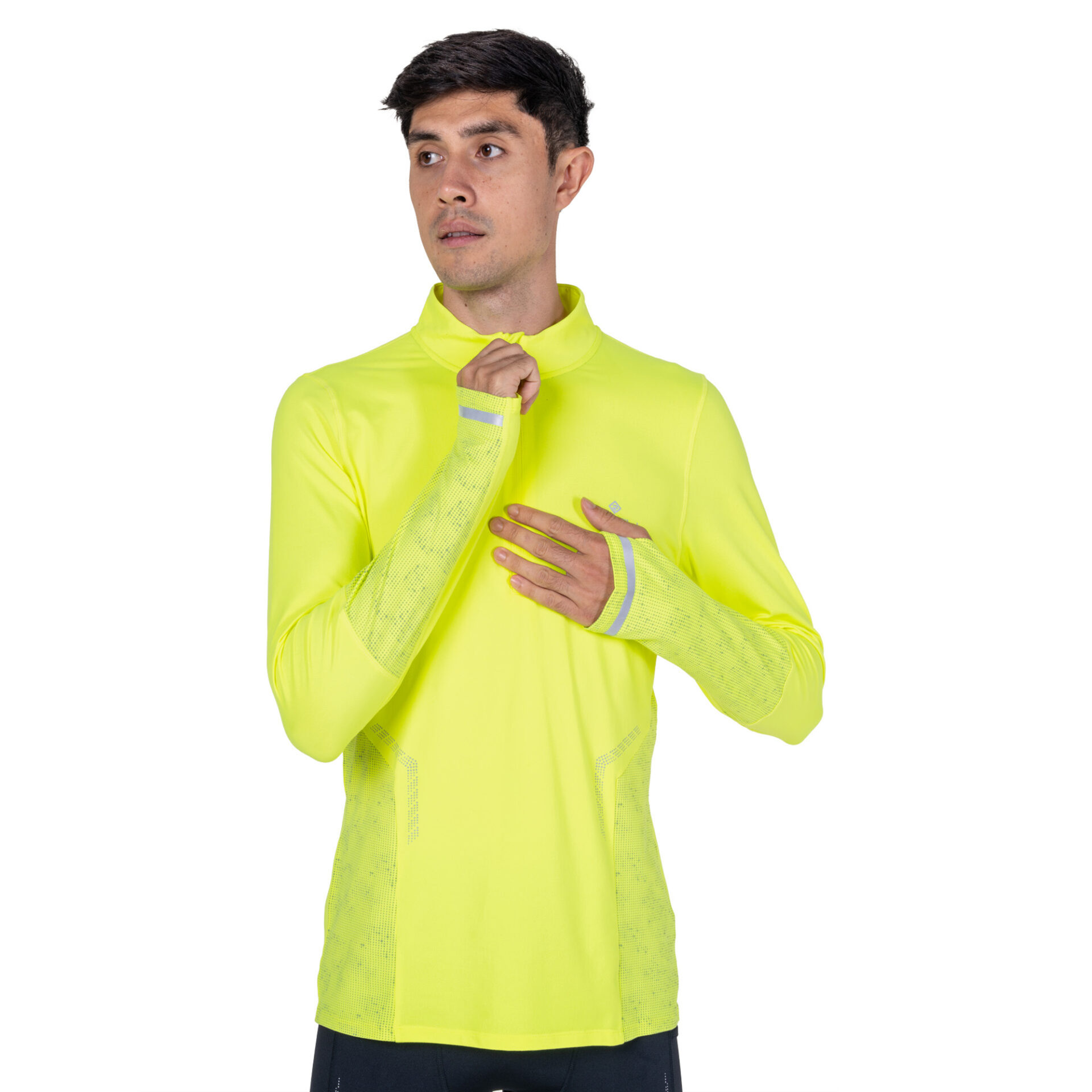 Ronhill Men's Tech Reflect 1/2 Zip - Fluo Zest/Reflect