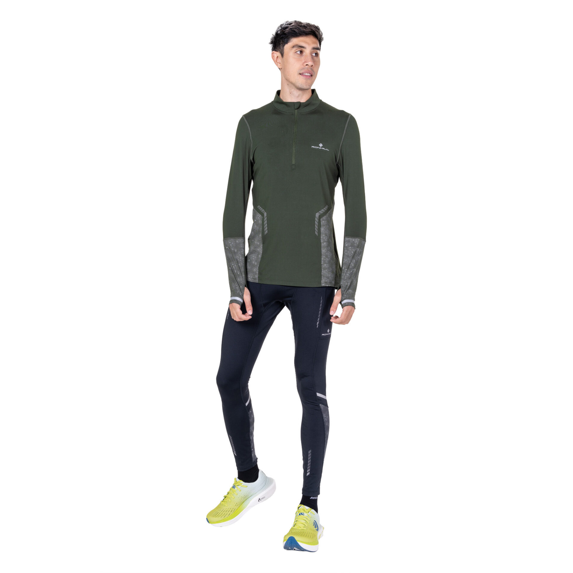Ronhill Men's Tech Reflect 1/2 Zip - Kelp/Reflect - Image 7