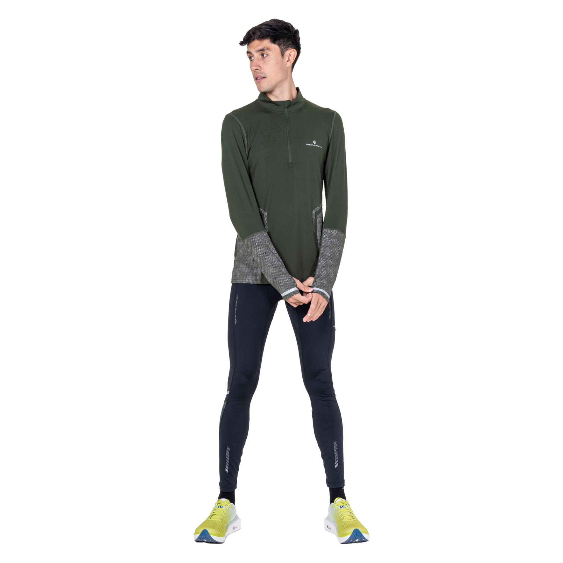 Ronhill Men's Tech Reflect 1/2 Zip - Kelp/Reflect - Image 6