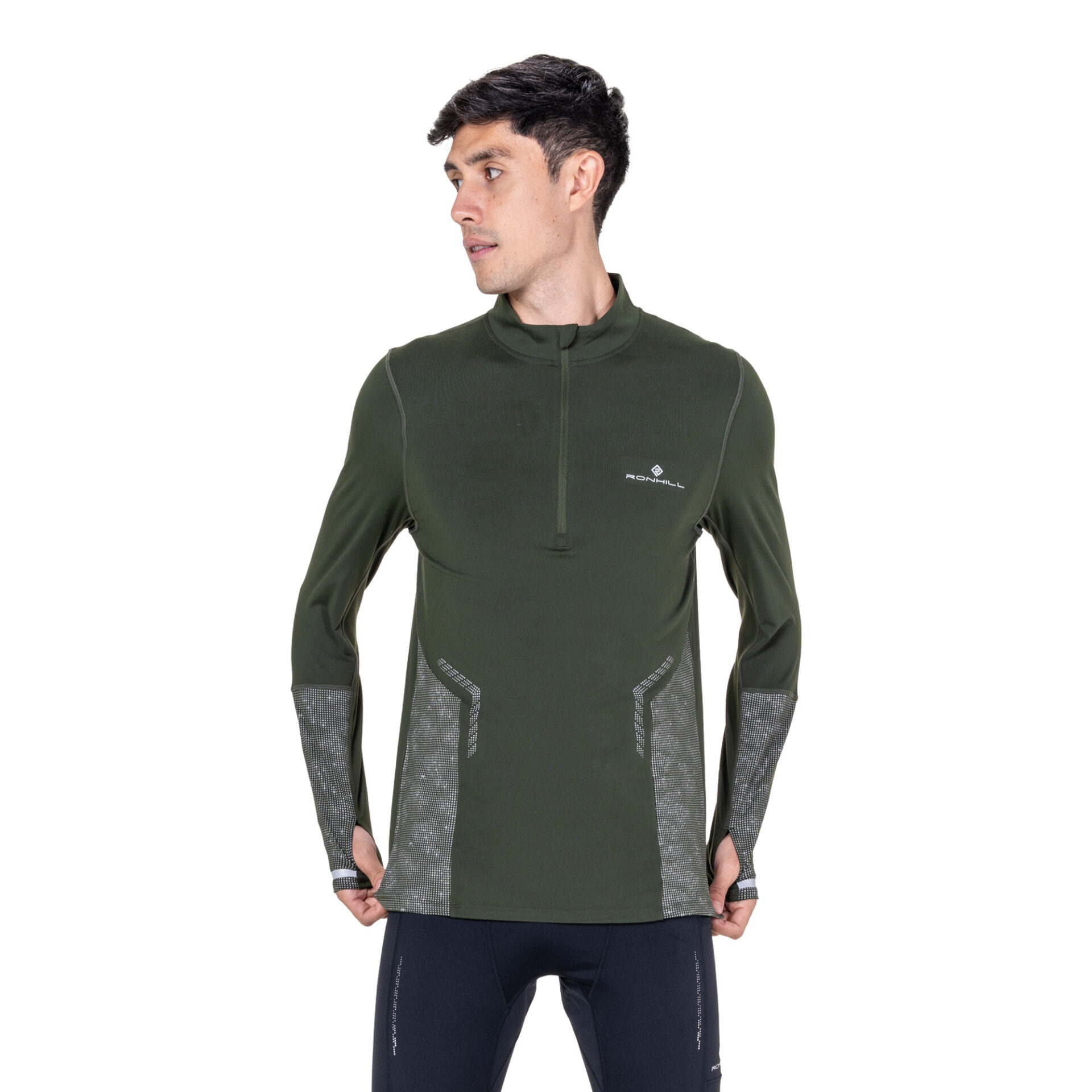 Ronhill Men's Tech Reflect 1/2 Zip - Kelp/Reflect