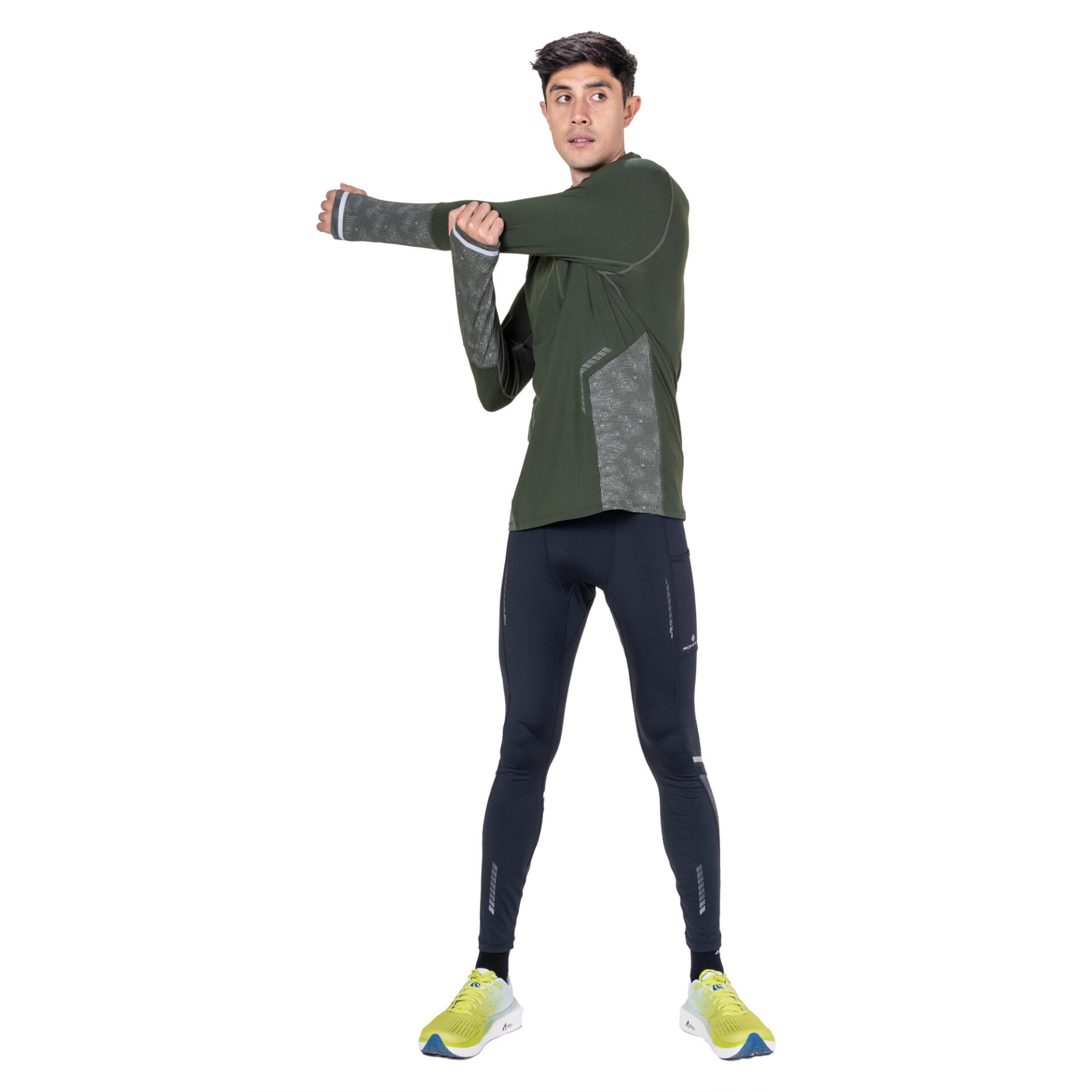 Ronhill Men's Tech Reflect 1/2 Zip - Kelp/Reflect - Image 4