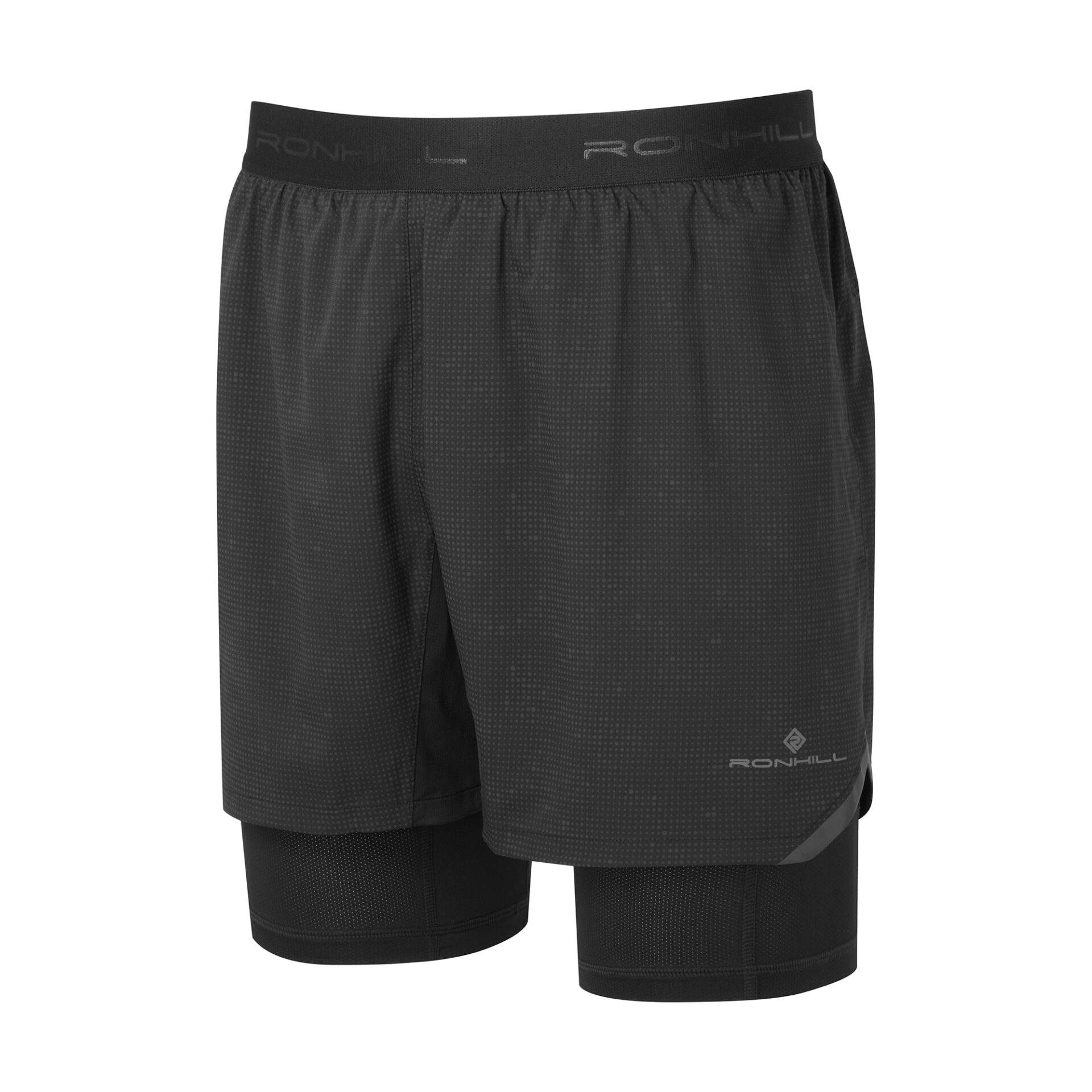 Ronhill Men's Tech Reflect Lux 5" 2in1 Short - Black/Reflect - Image 8